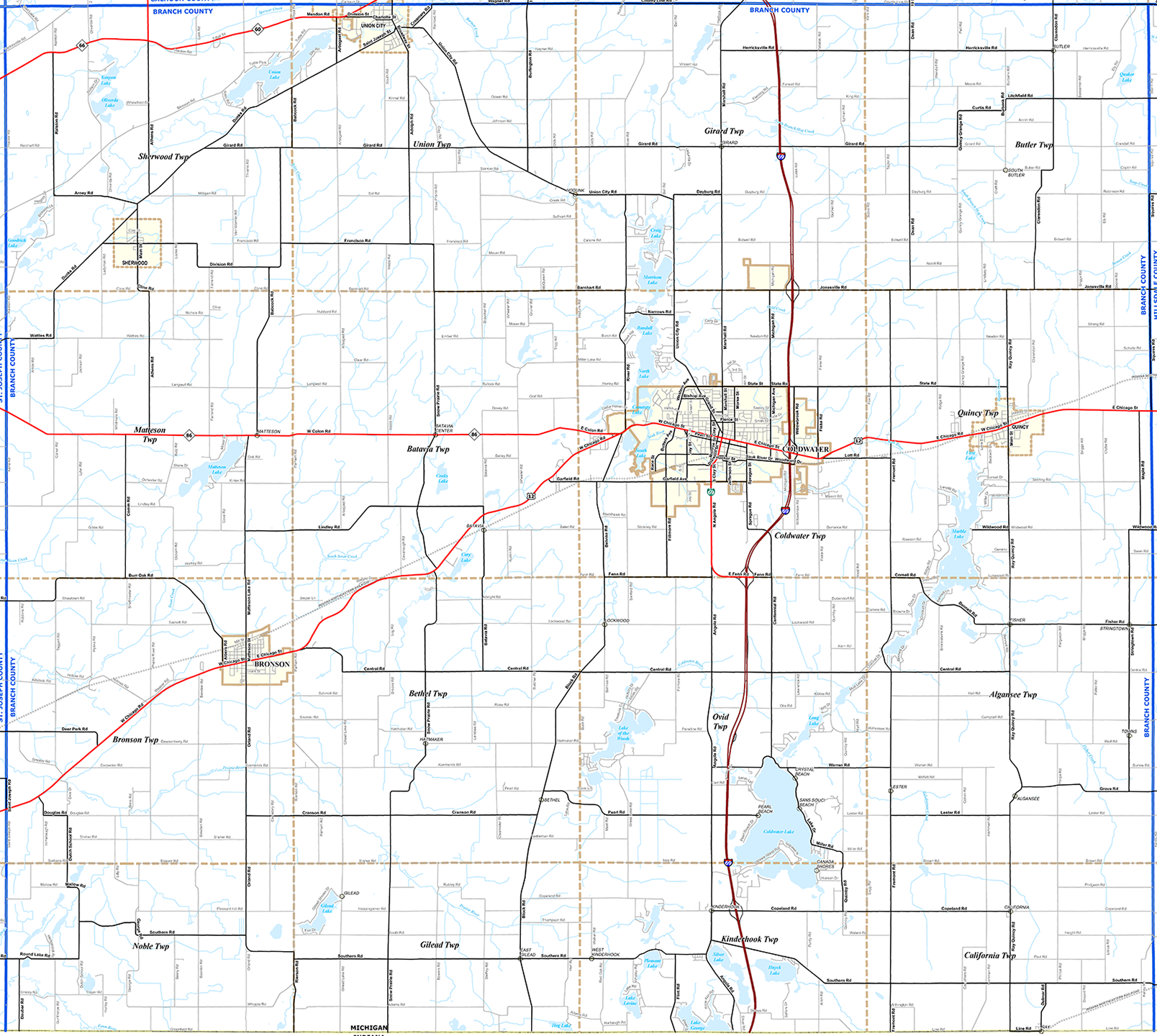 2009 Branch County, Michigan map