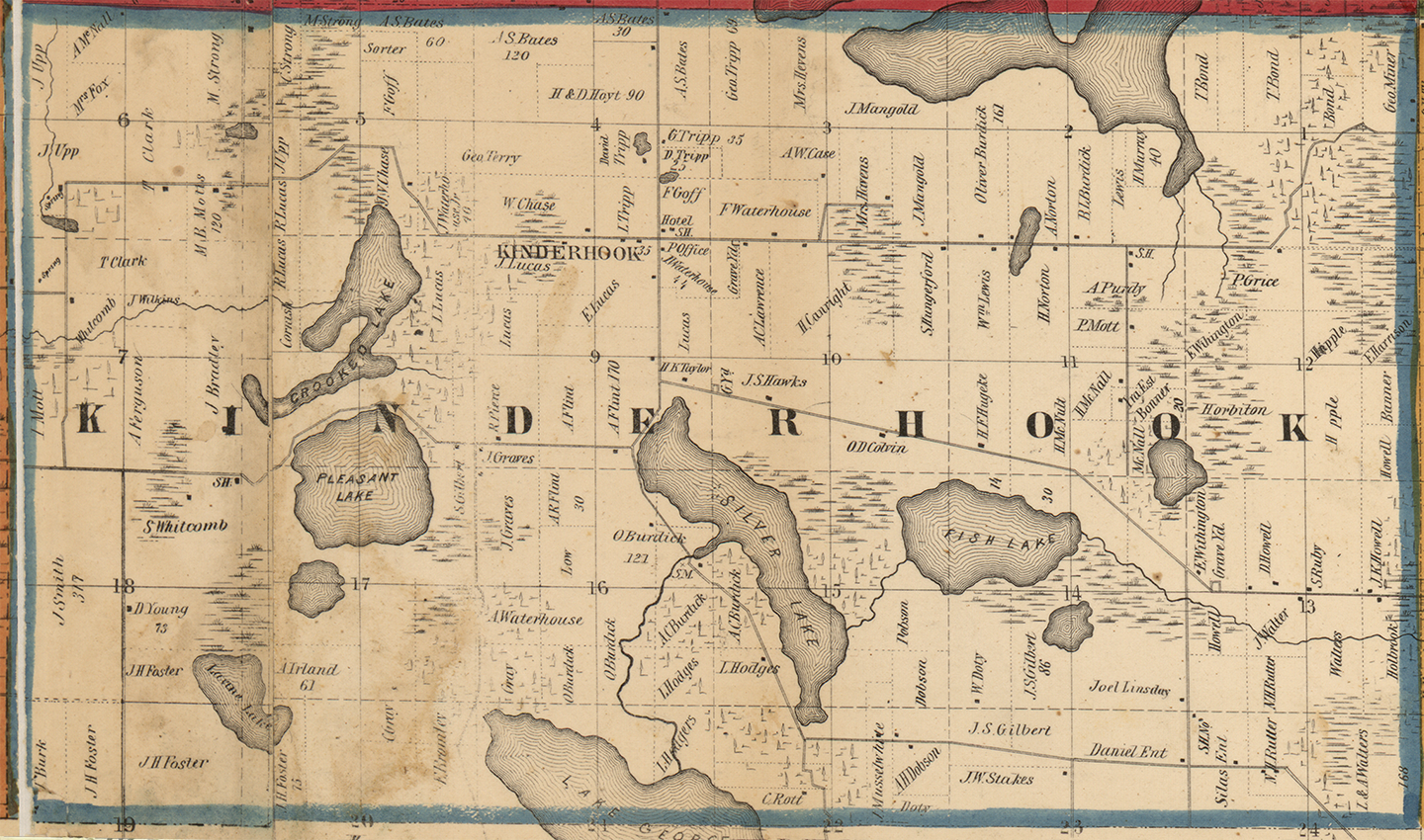 1858 Kinderhook Township, Michigan landownership map