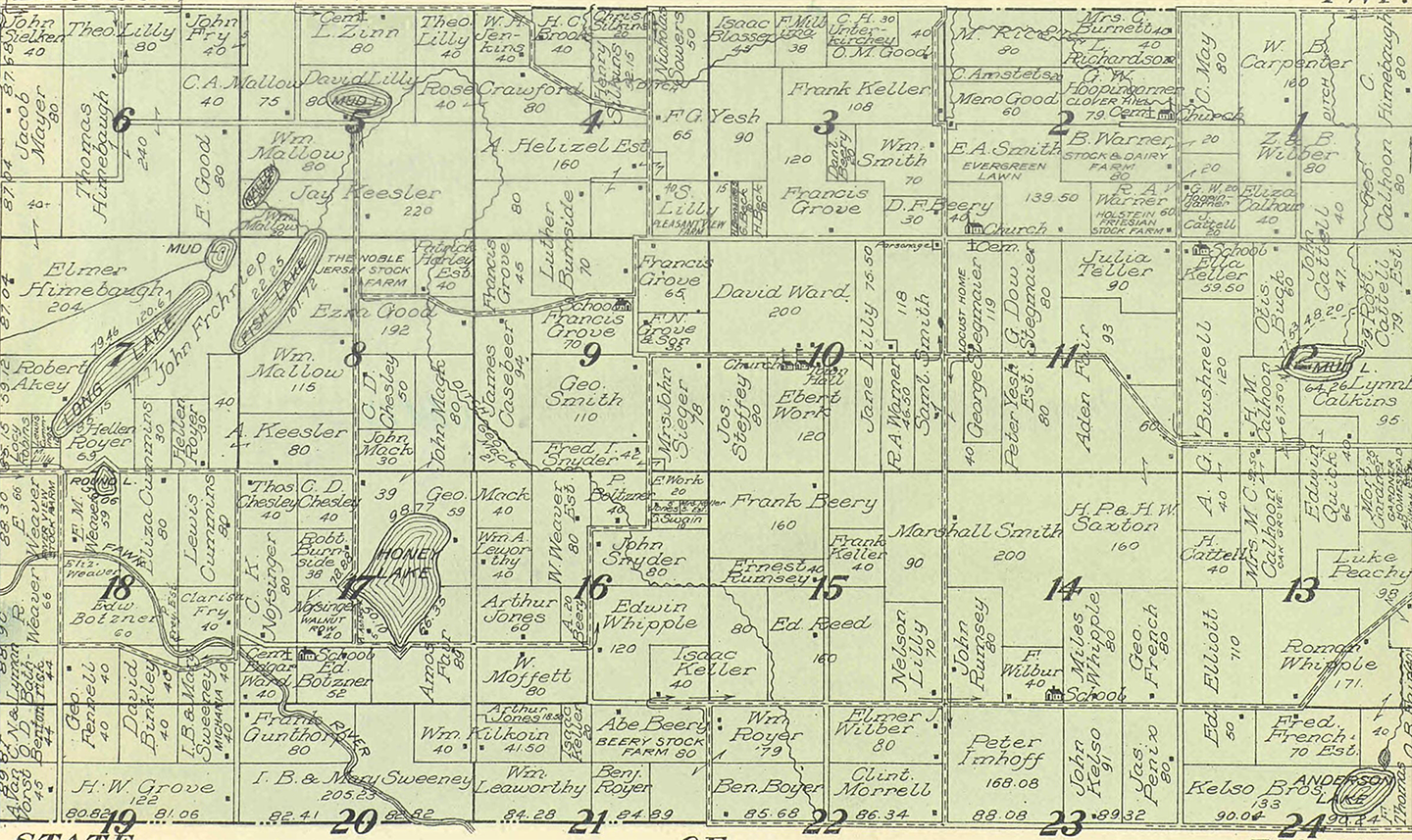 1915 Noble Township, Michigan landownership map