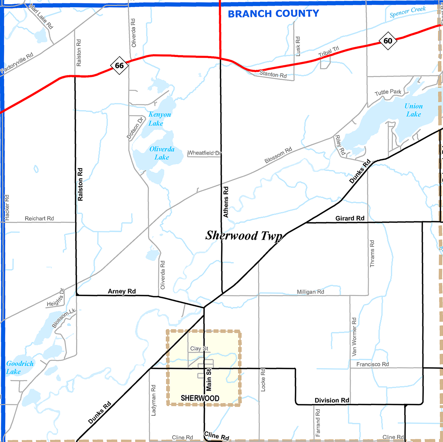 2009 Sherwood Township, Michigan map