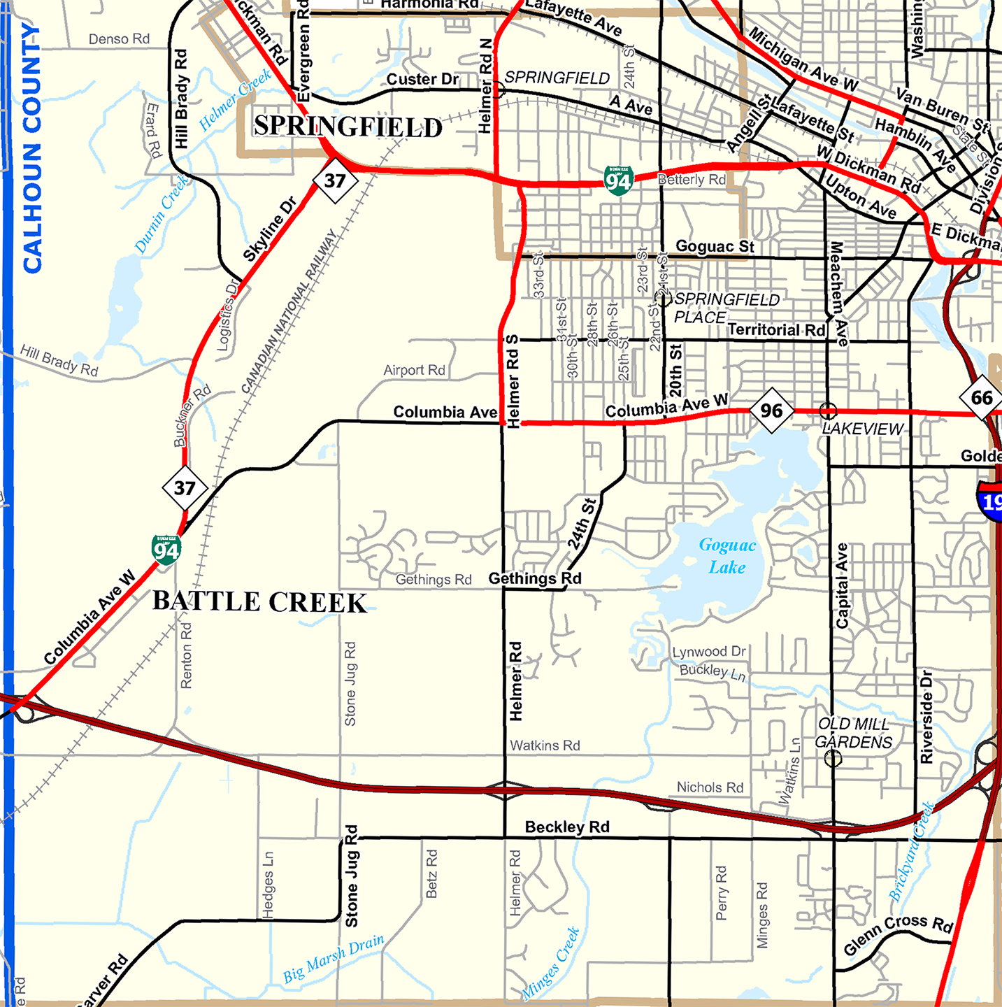 2009 Battle Creek Township, Michigan map