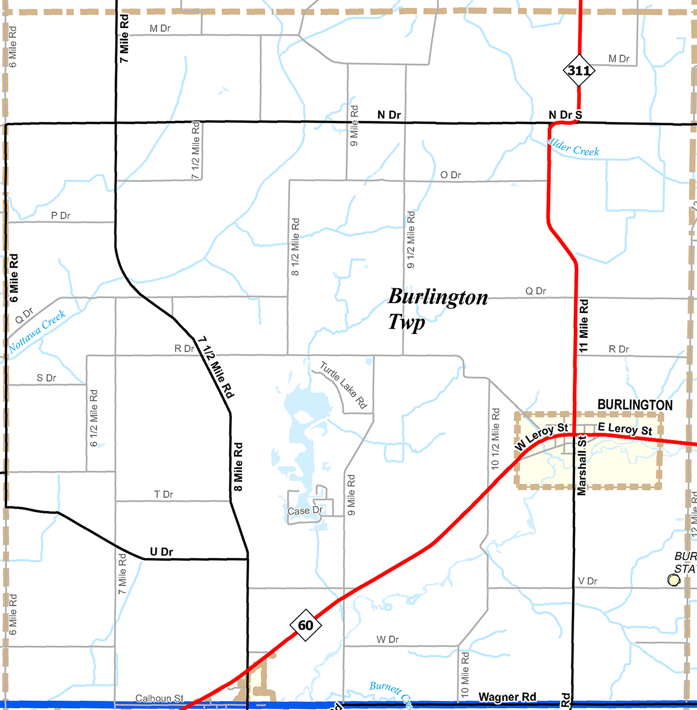 2009 Burlington Township, Michigan map