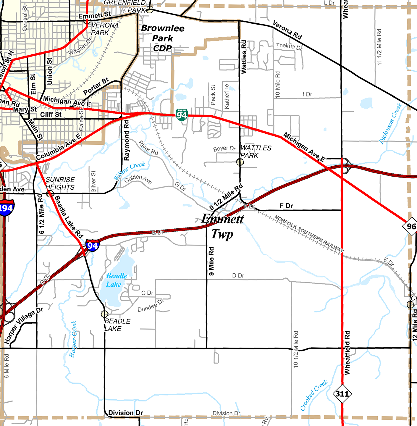 2009 Emmett Township, Michigan map