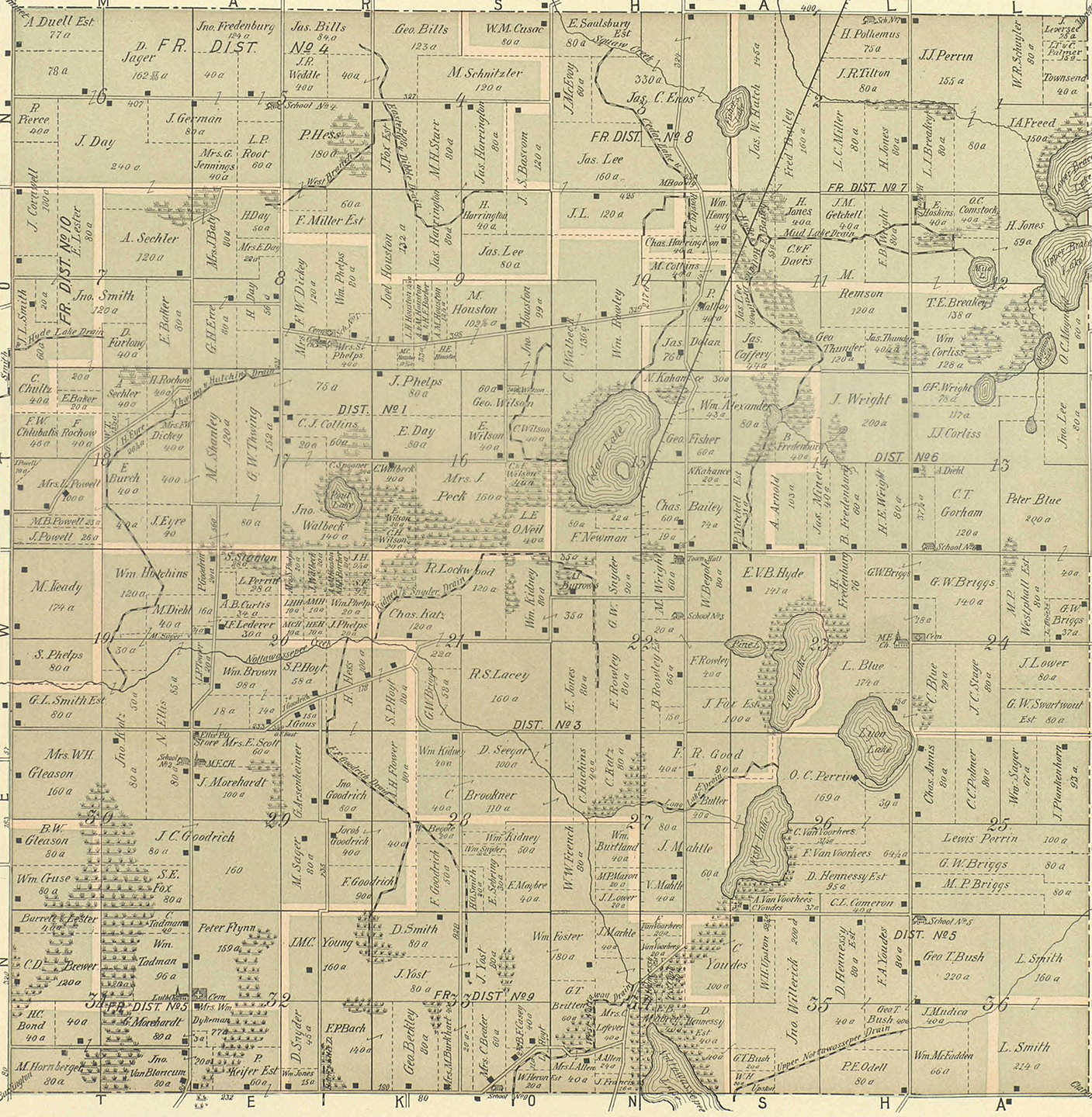 1894 Fredonia Township, Michigan landownership map