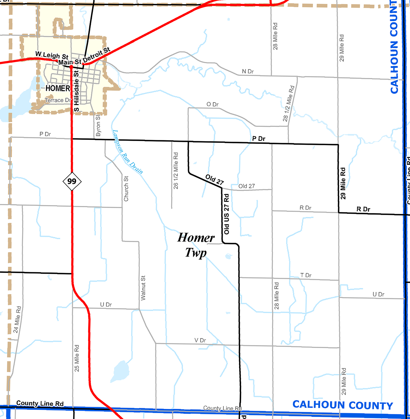 2009 Homer Township, Michigan map