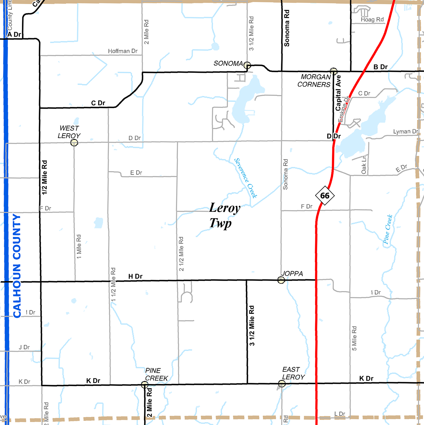 2009 Le Roy Township, Michigan map