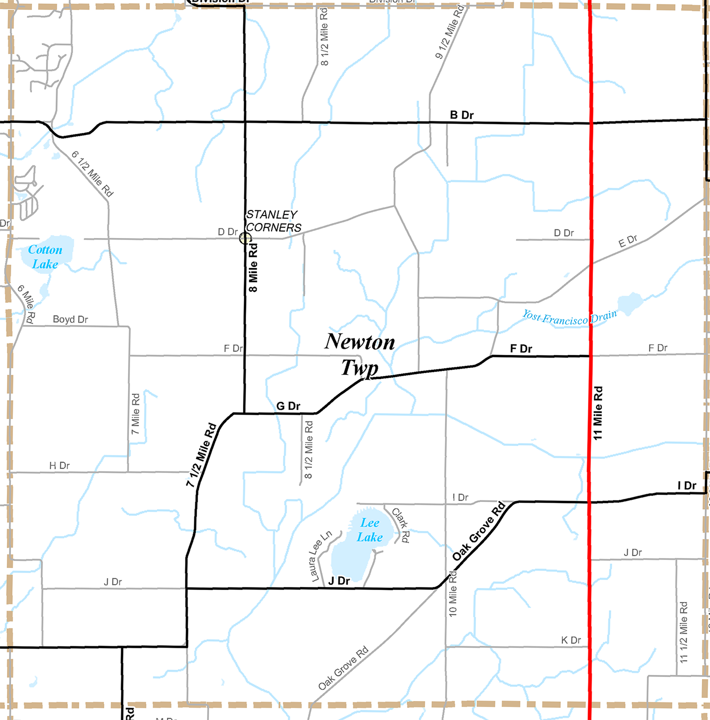 2009 Newton Township, Michigan map