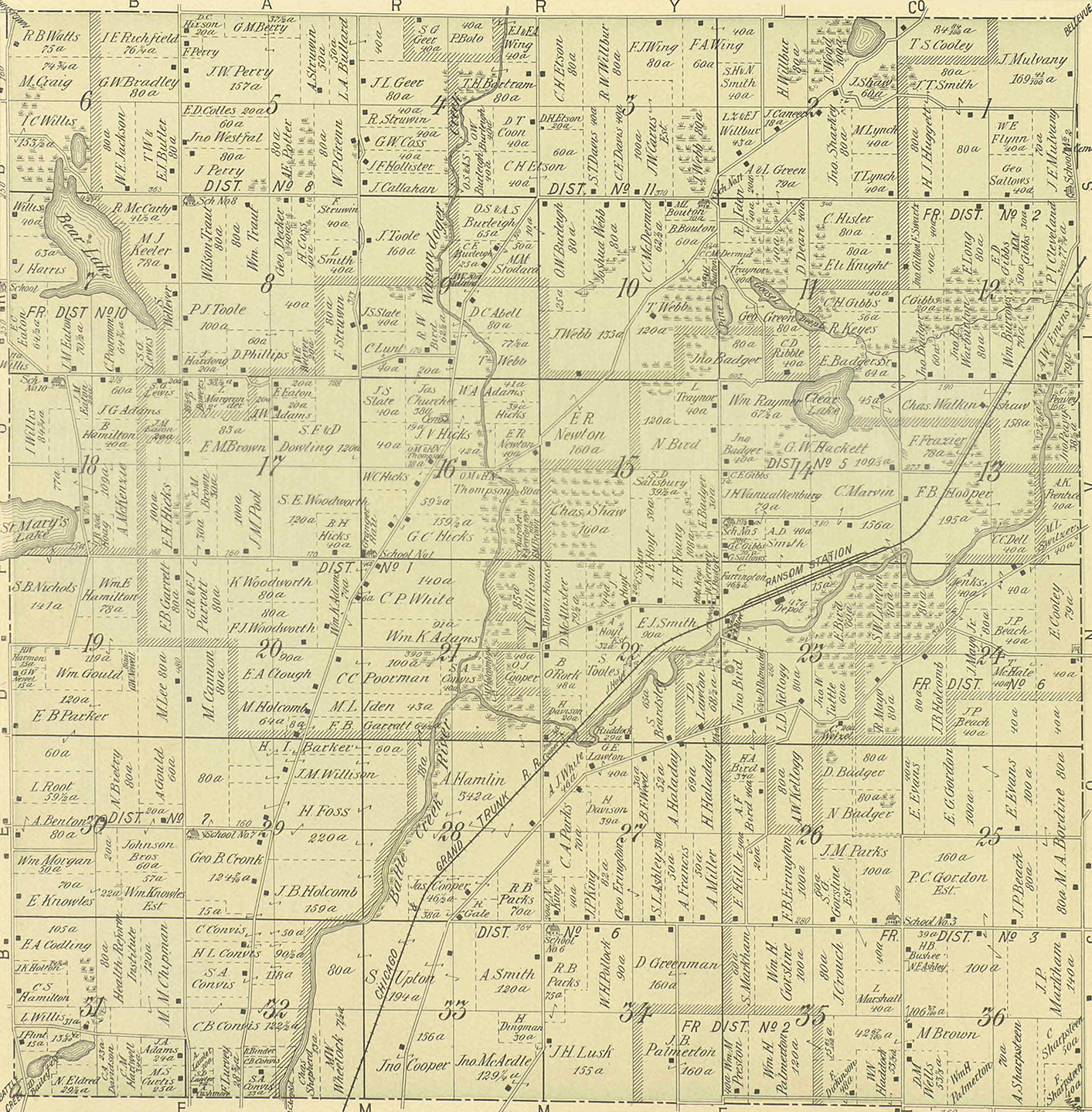 1894 Pennfield Township, Michigan landownership map