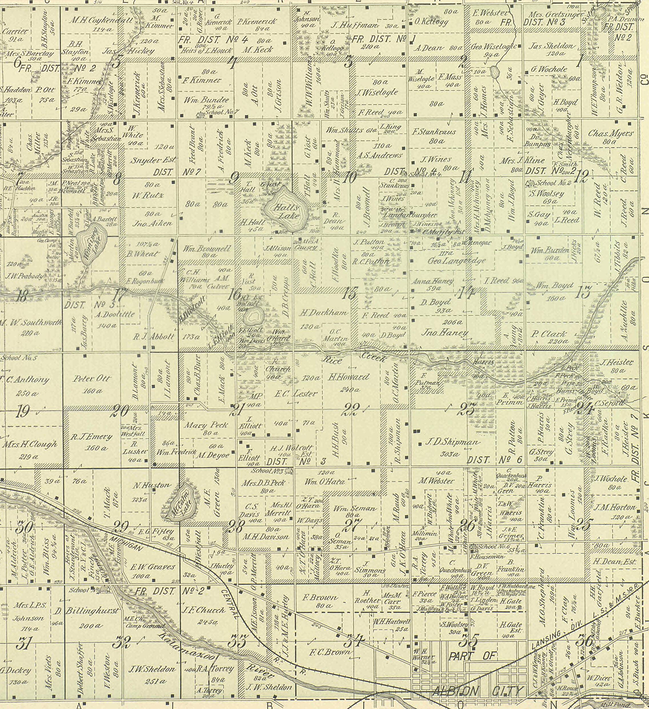 1894 Sheridan Township, Michigan landownership map