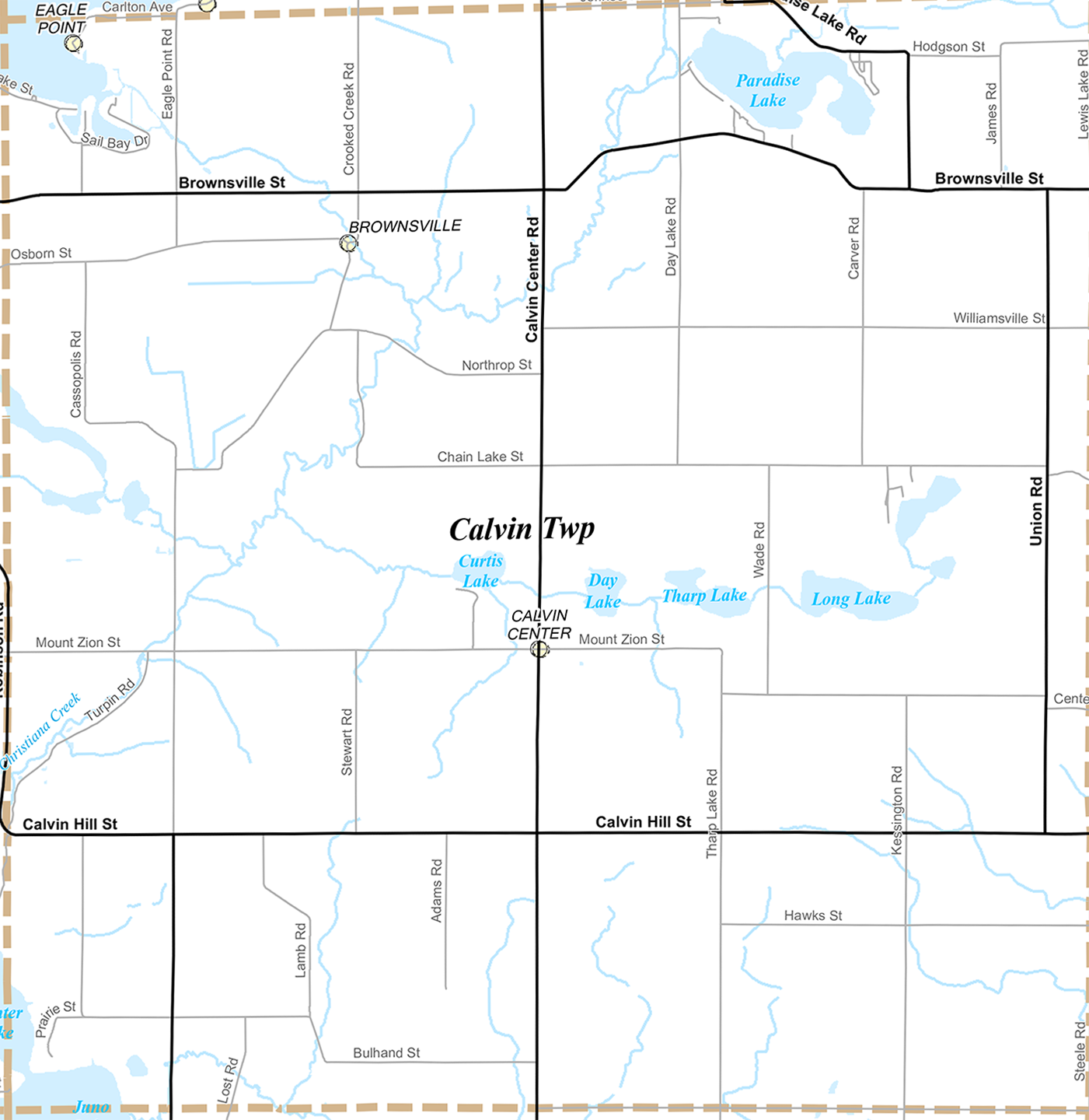 2010 Calvin Township Michigan landownership map