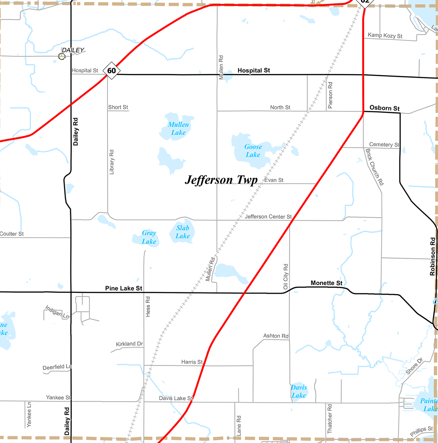 2010 Jefferson Township Michigan landownership map