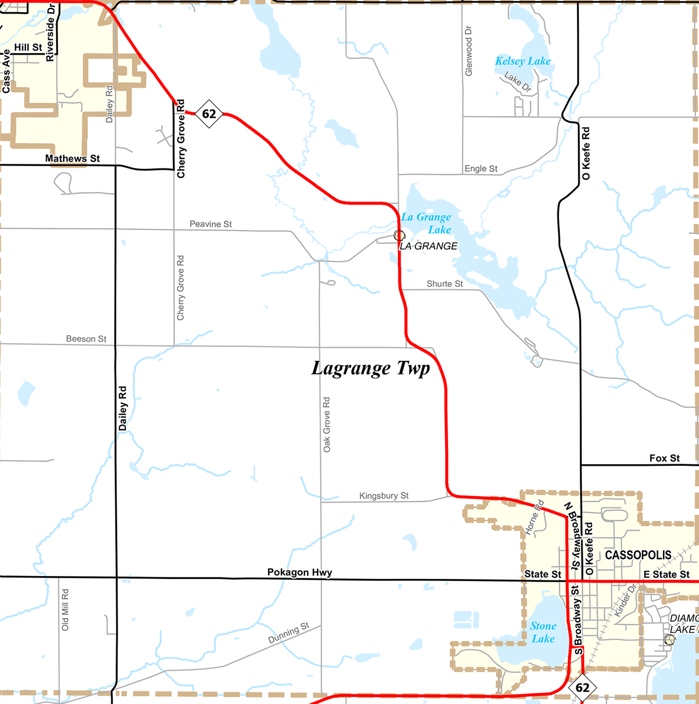 2010 Lagrange Township Michigan landownership map