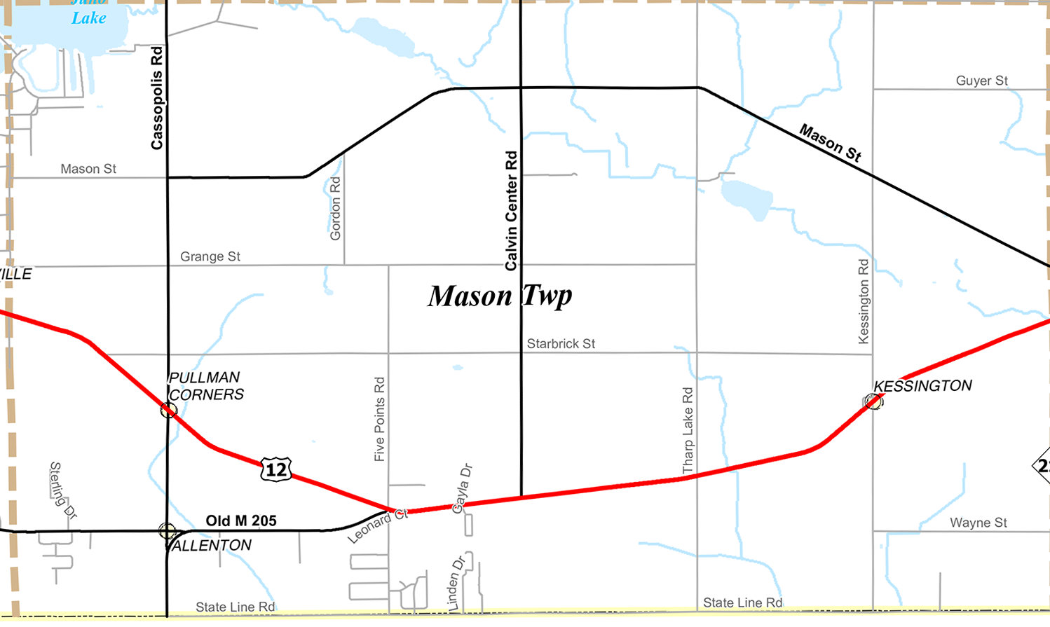 2010 Mason Township Michigan landownership map
