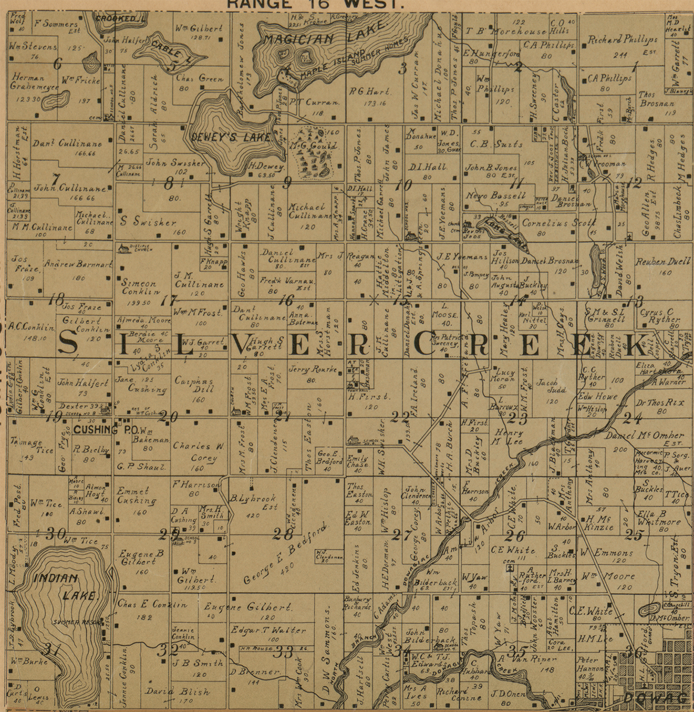 1897 Silver Creek Township, Michigan landownership map