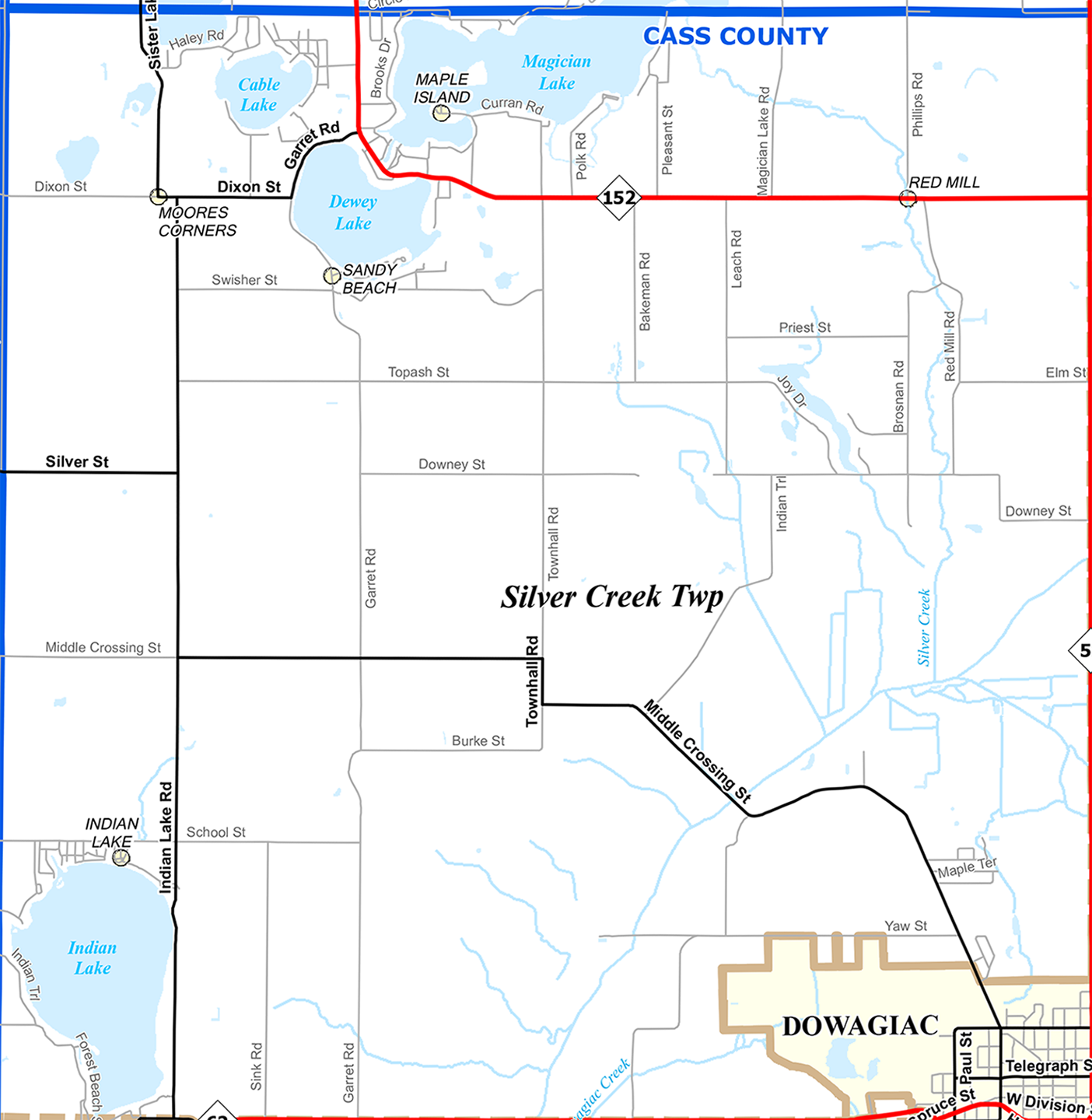 2010 Silver Creek Township, Michigan map