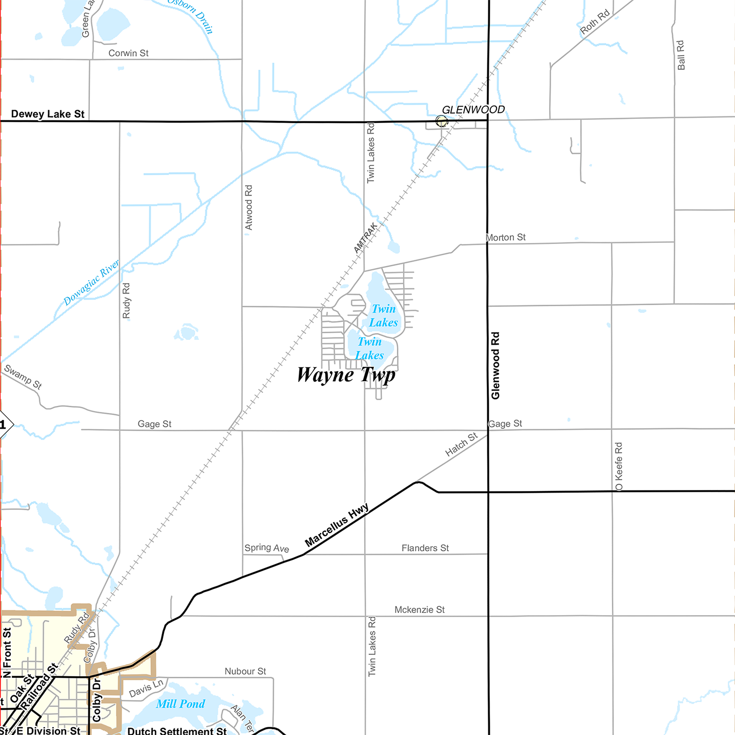 2010 Wayne Township Michigan map