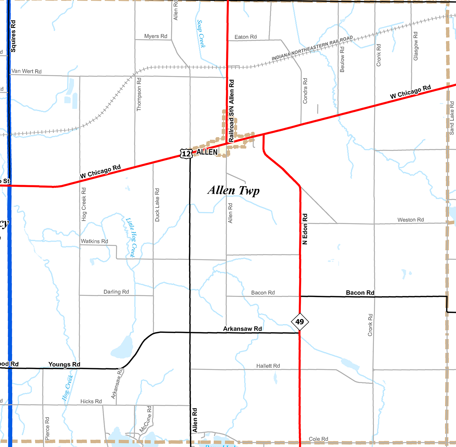 2009 Allen Township, Michigan map
