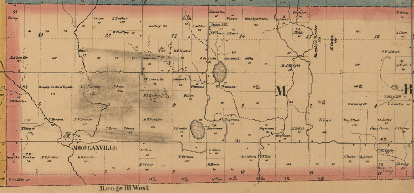 1857 Amboy (west) Township, Michigan landownership map