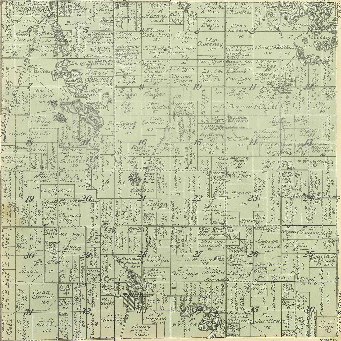 1916 Cambria Township, Michigan landownership map