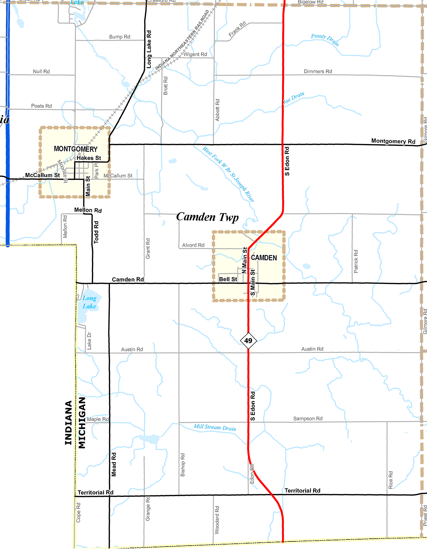 2009 Camden Township, Michigan map