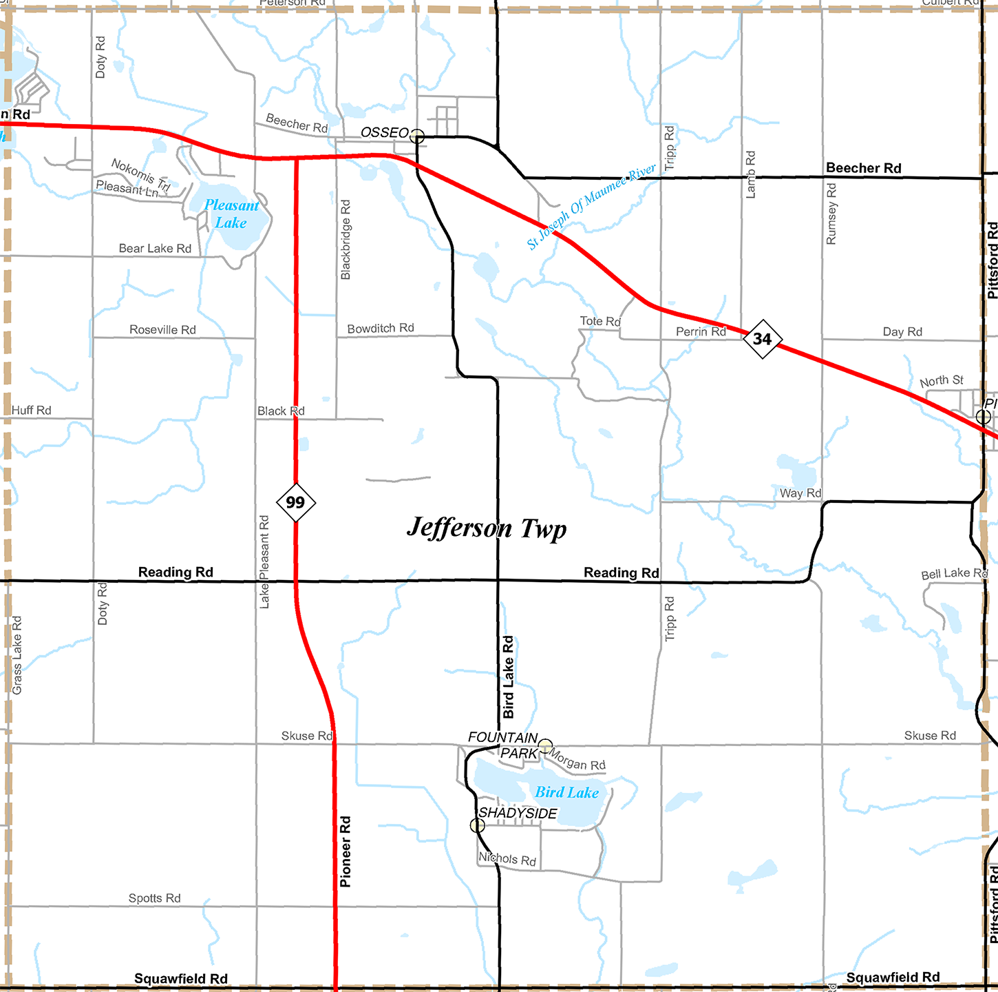 2009 Jefferson Township, Michigan map