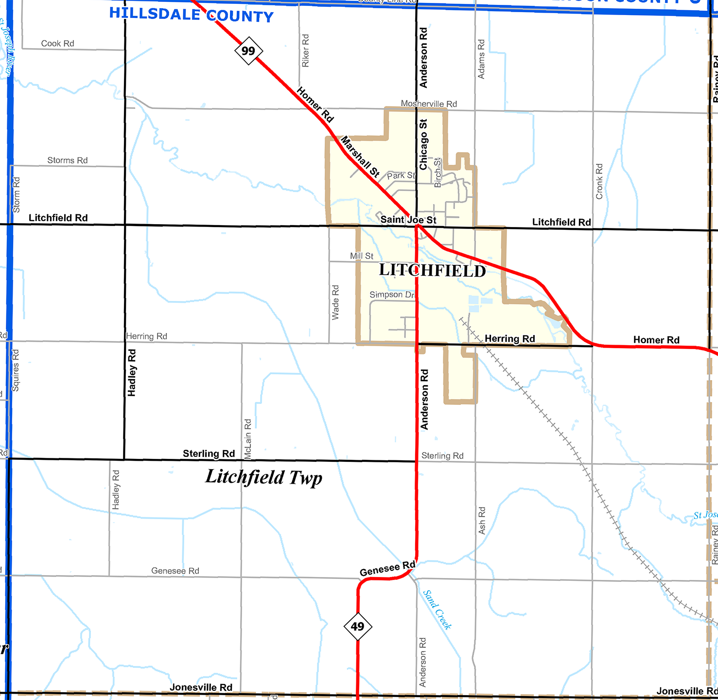 2009 Litchfield Township, Michigan map