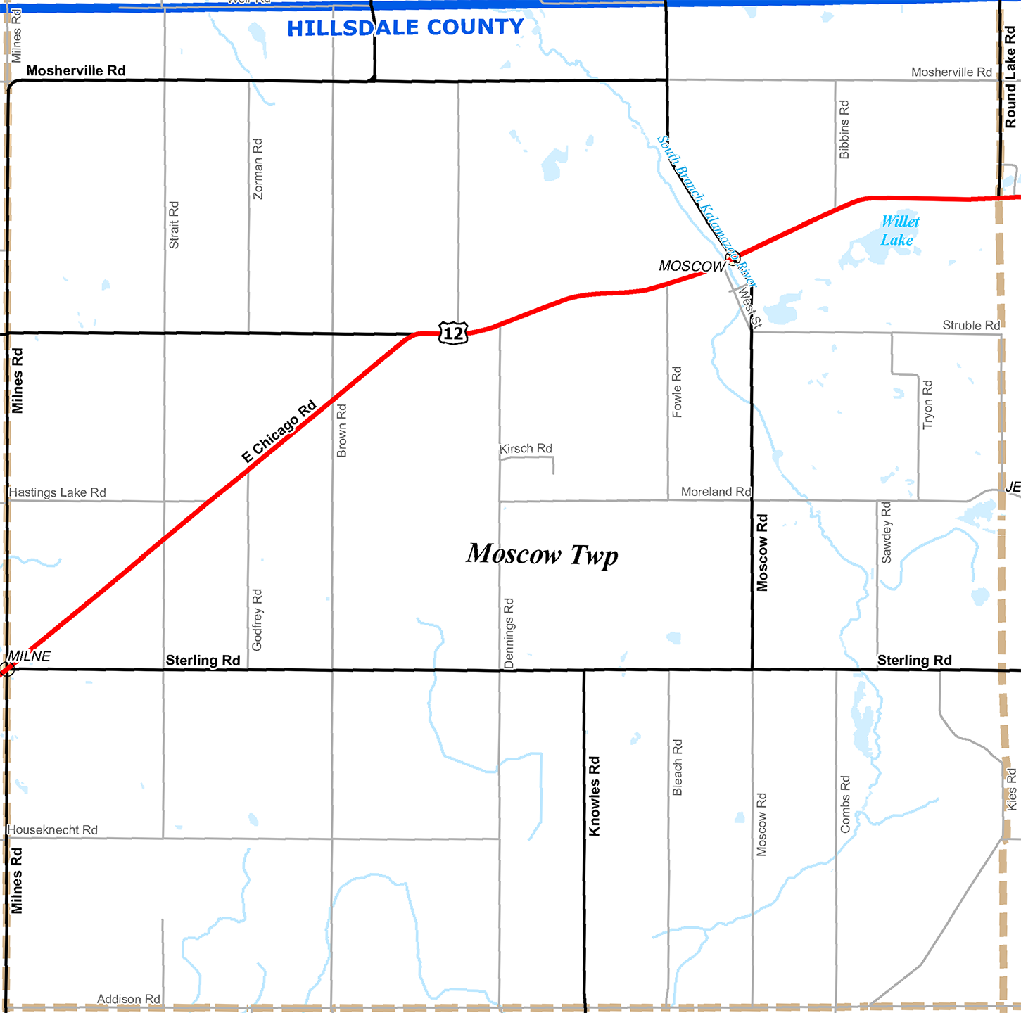 2009 Moscow Township, Michigan map