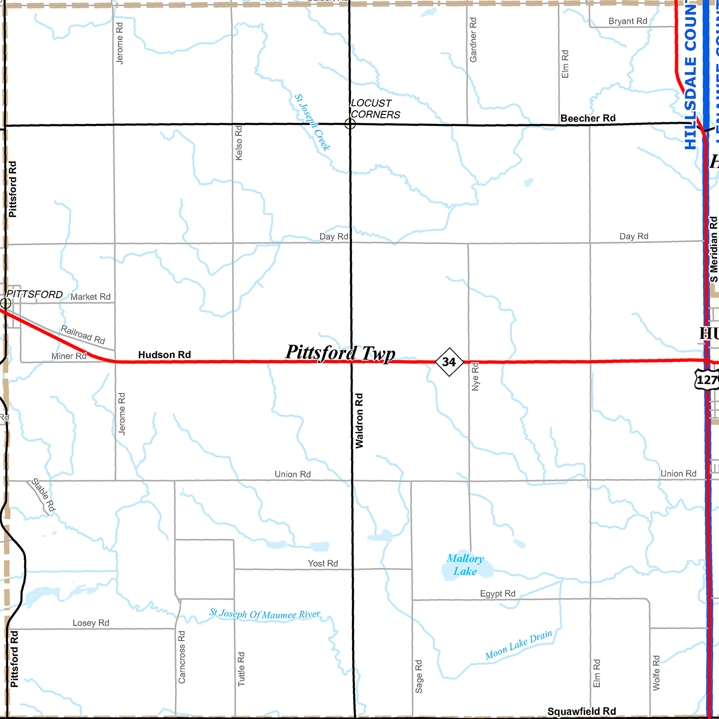 2009 Pittsford Township, Michigan map