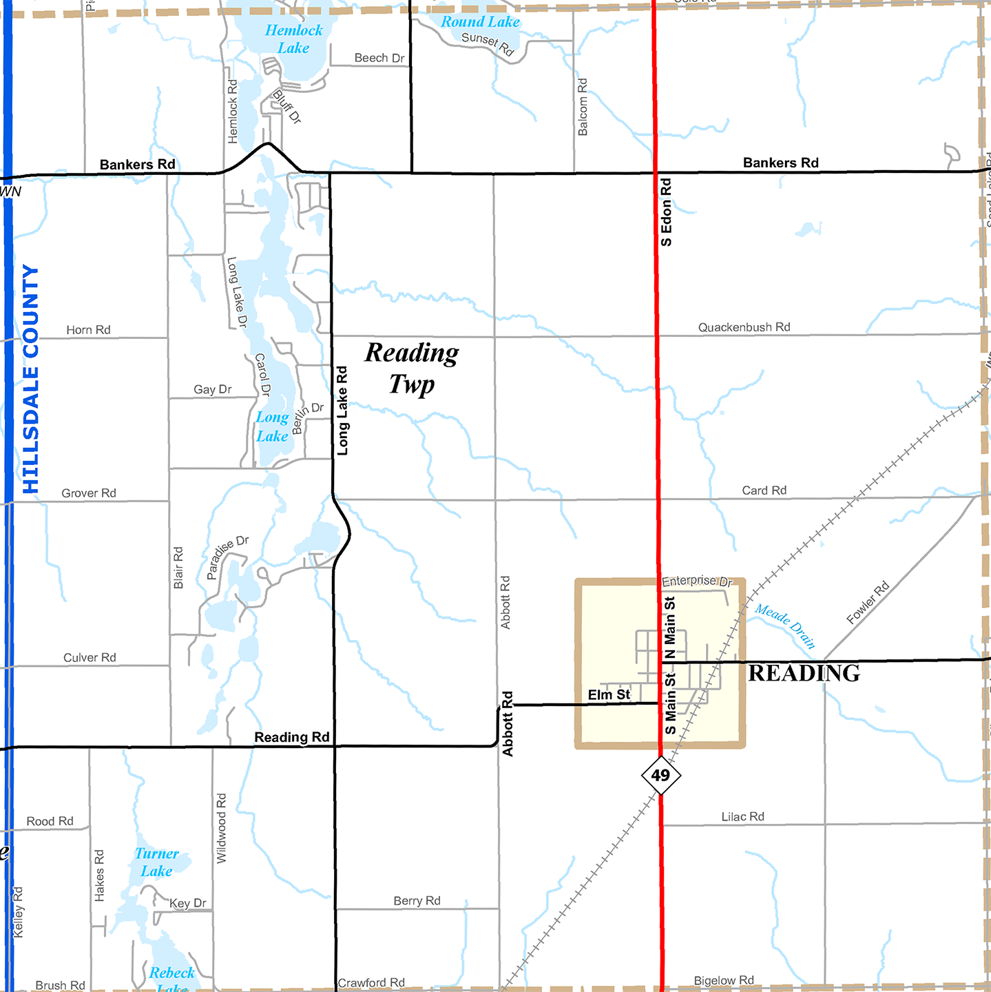 2009 Reading Township, Michigan map