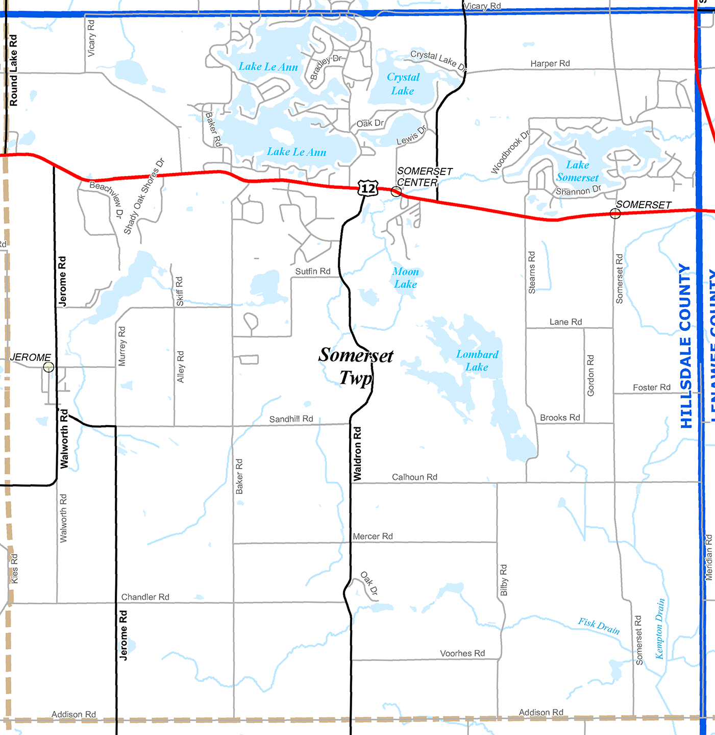 2009 Somerset Township, Michigan map