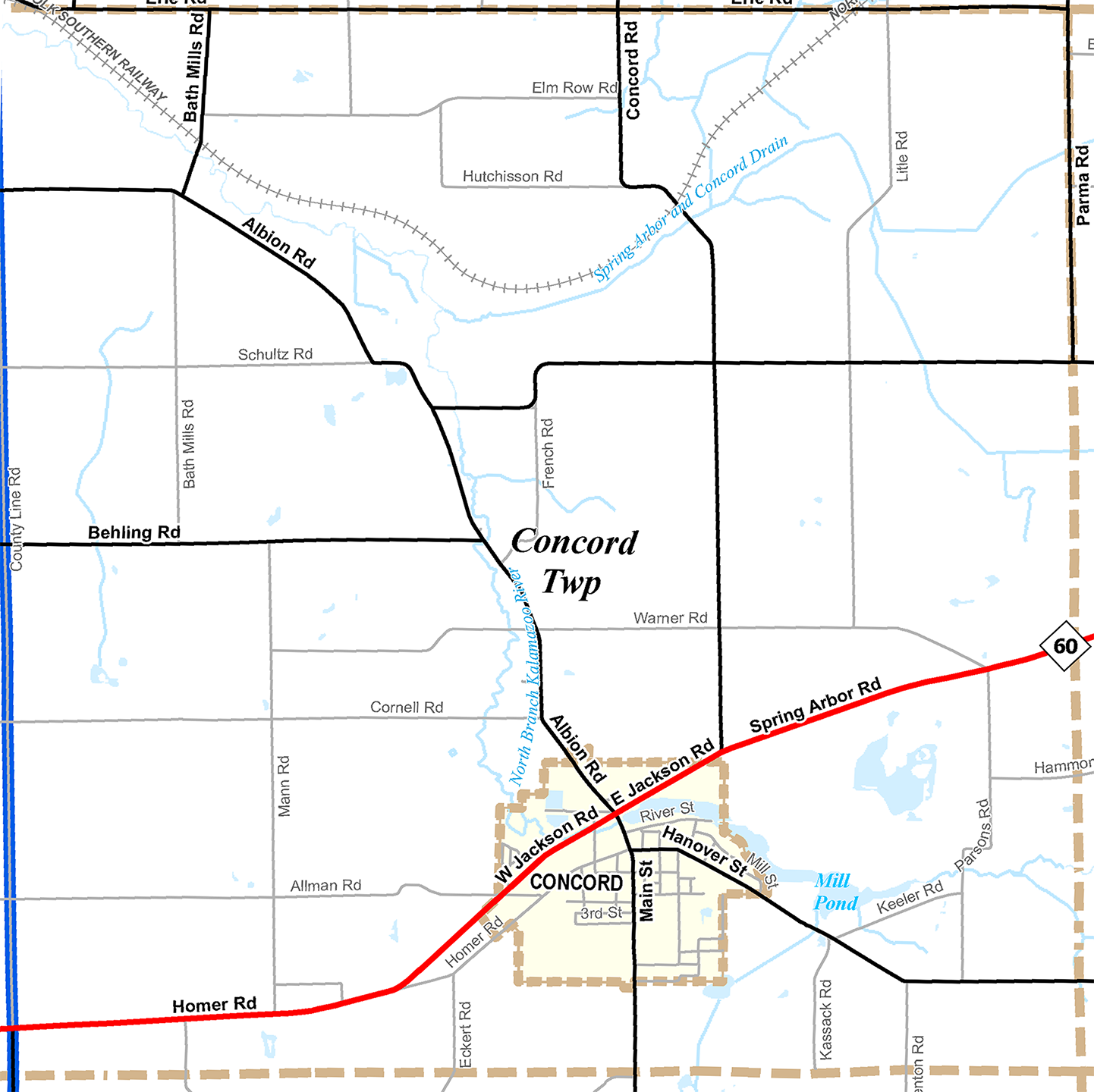 2009 Concord Township, Michigan map