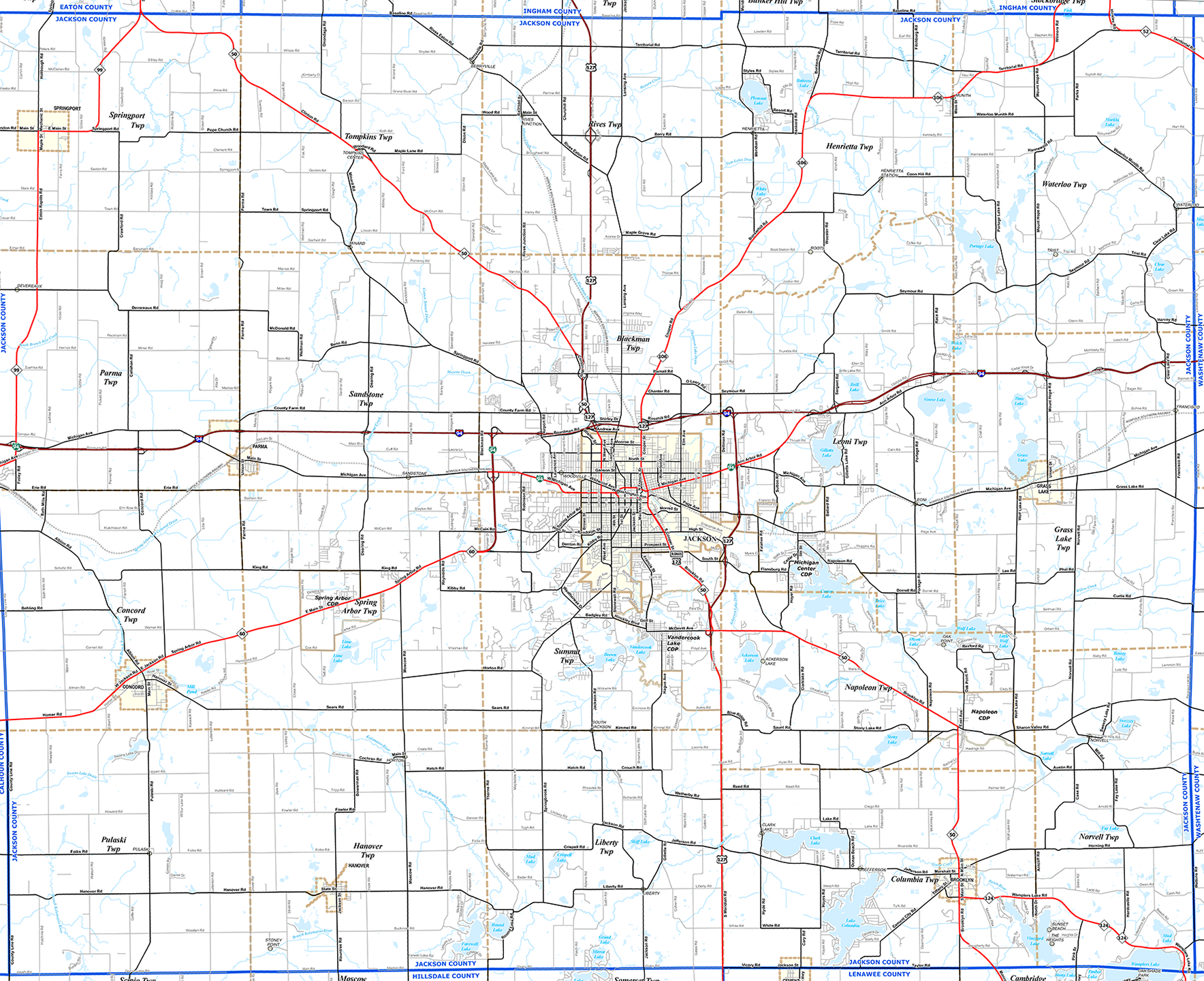 2009 Jackson County Michigan map