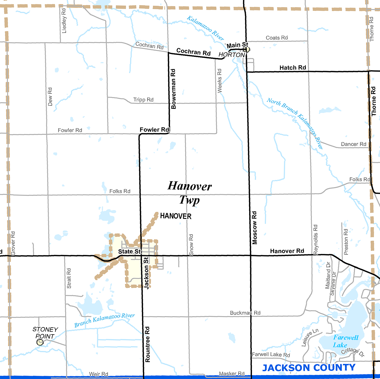 2009 Hanover Township, Michigan map