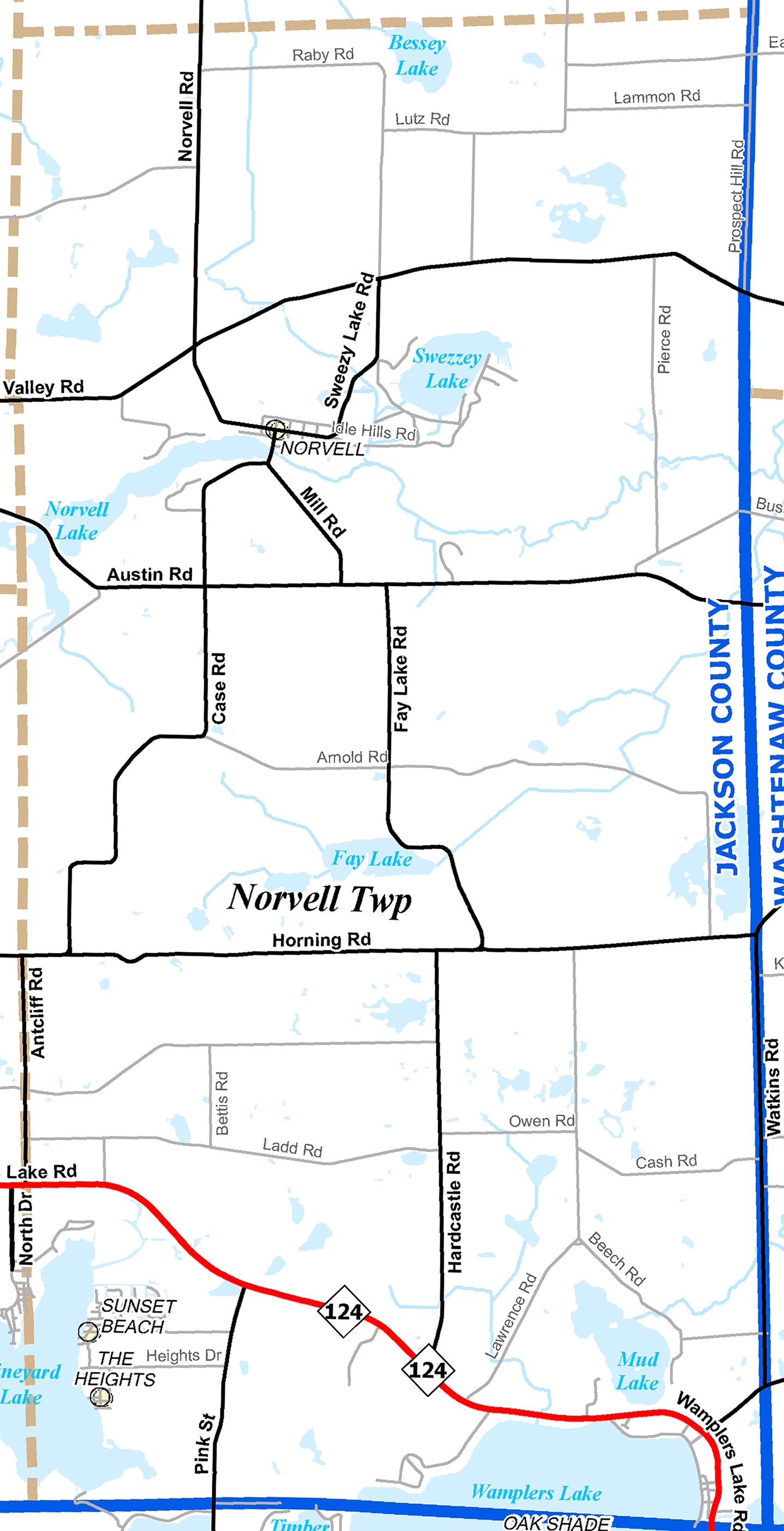 2009 Norvel Township, Michigan map