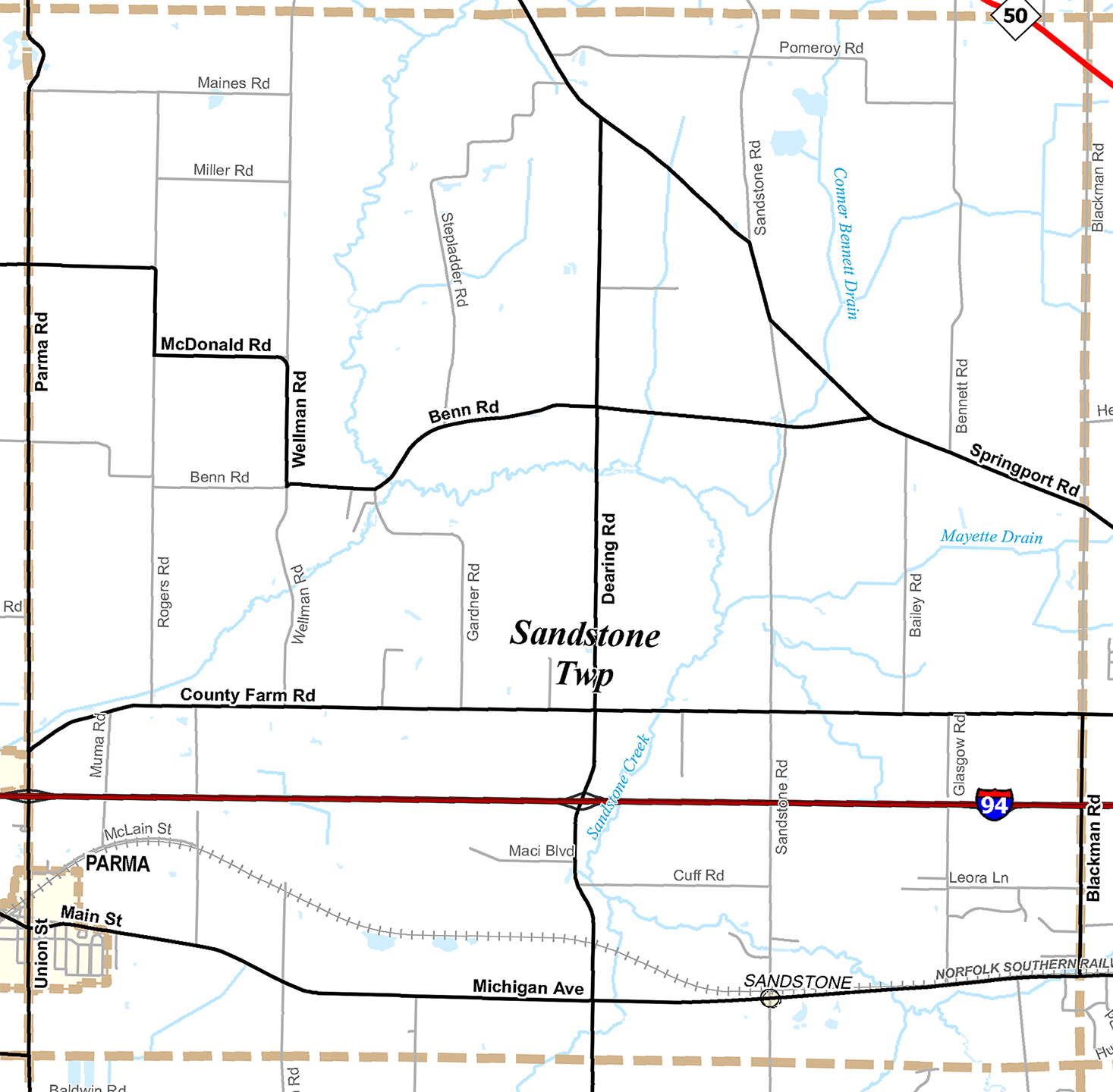 2009 Sandstone Township, Michigan map