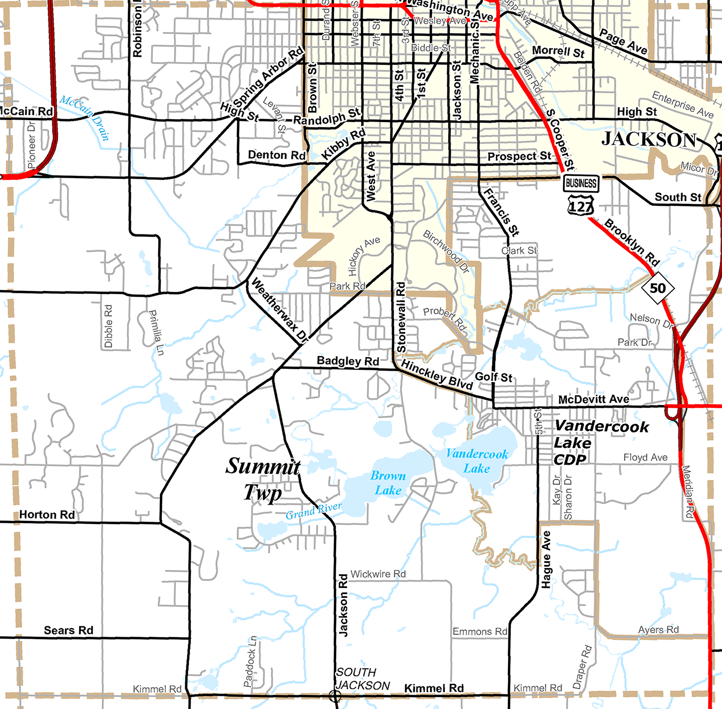 2009 Summit Township, Michigan map