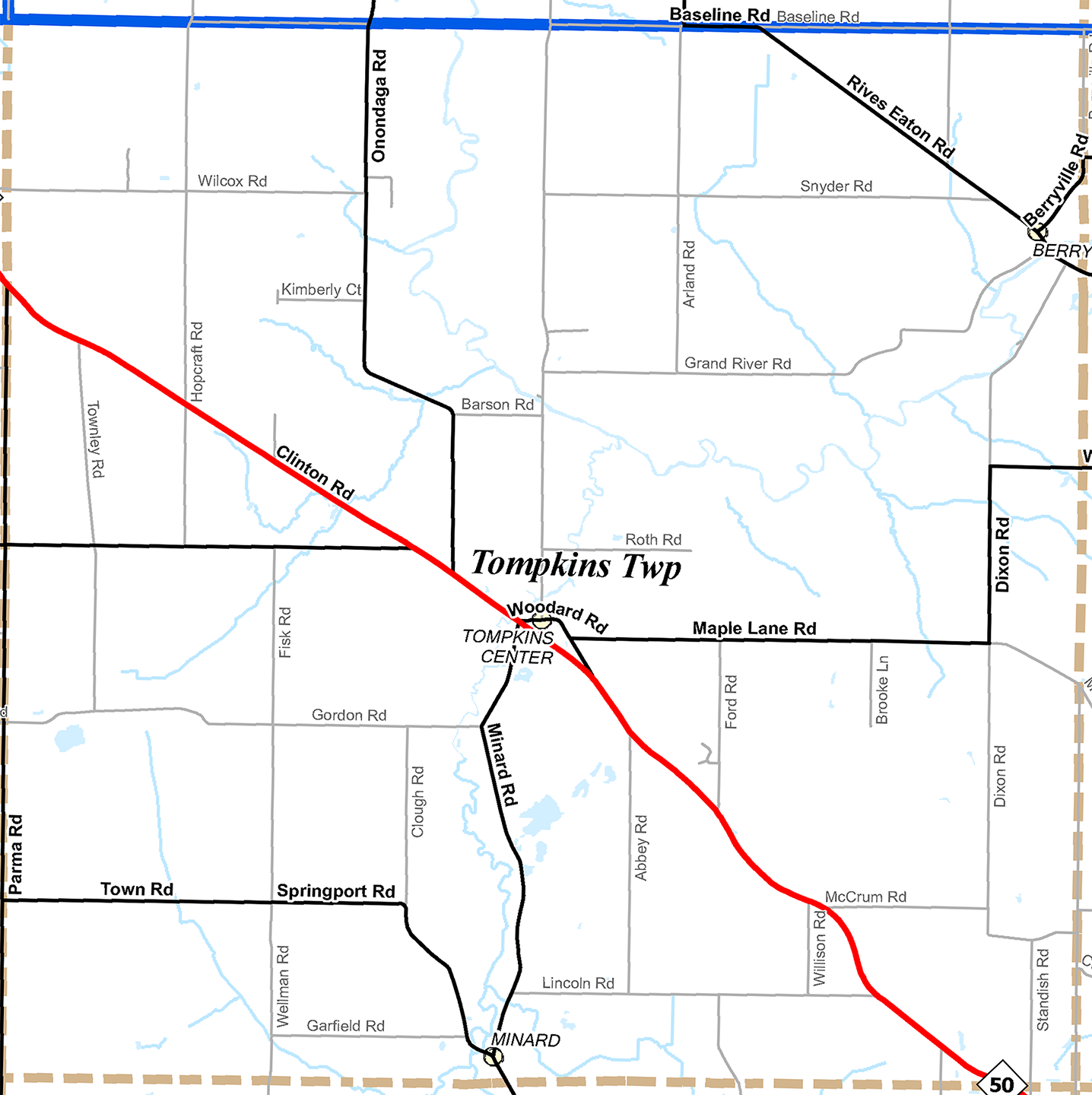 2009 Tompkins Township, Michigan map