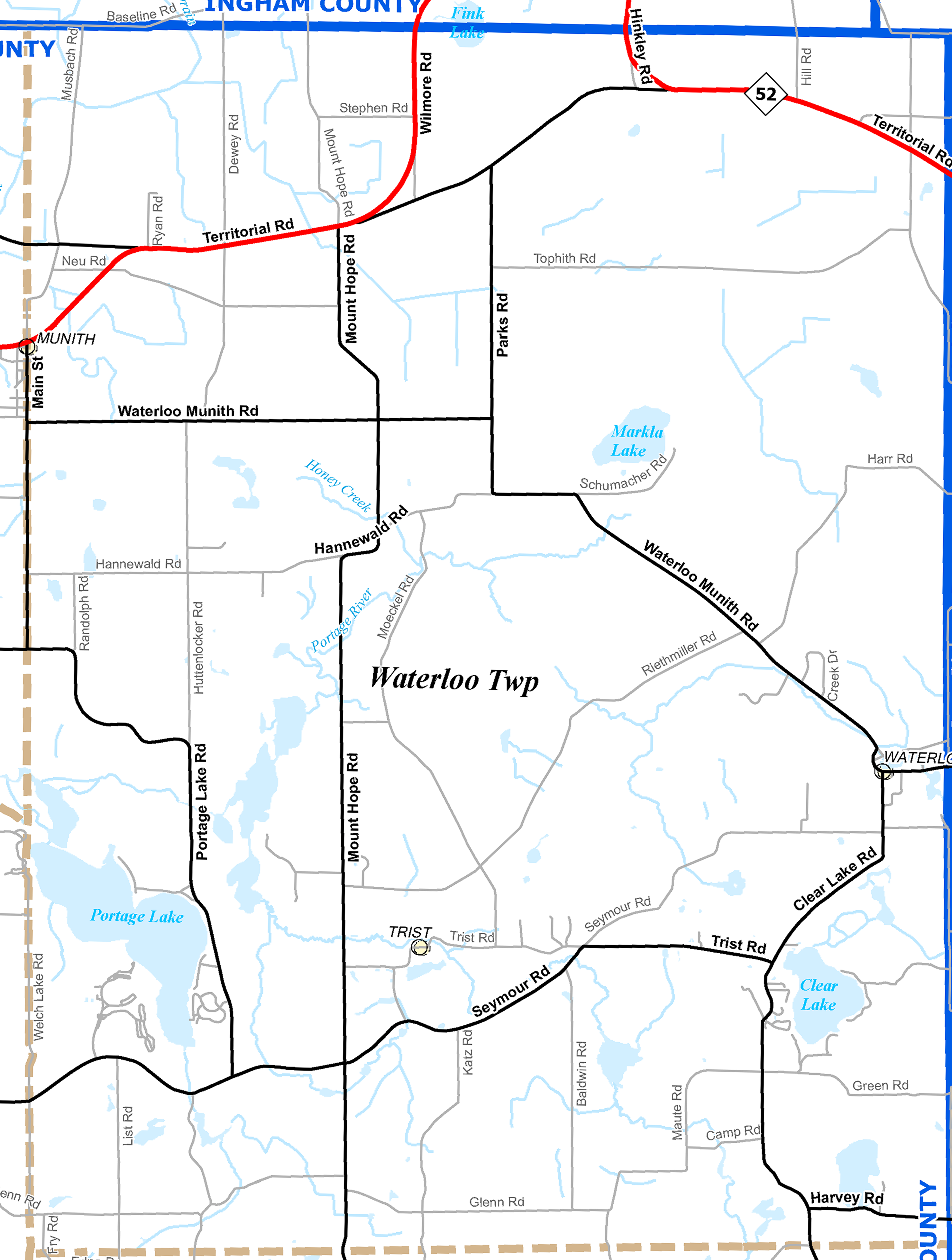 2009 Waterloo Township, Michigan map