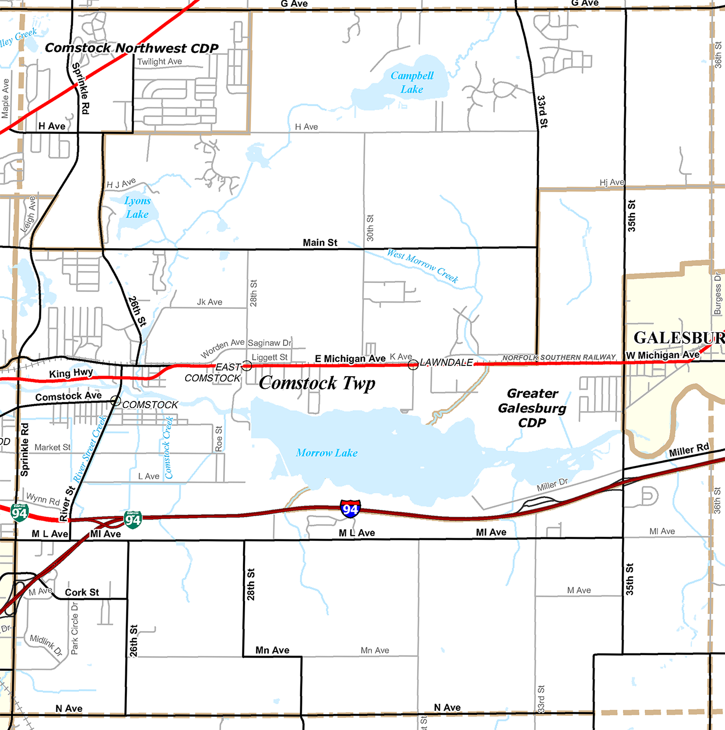 2009 Comstock Township Michigan map