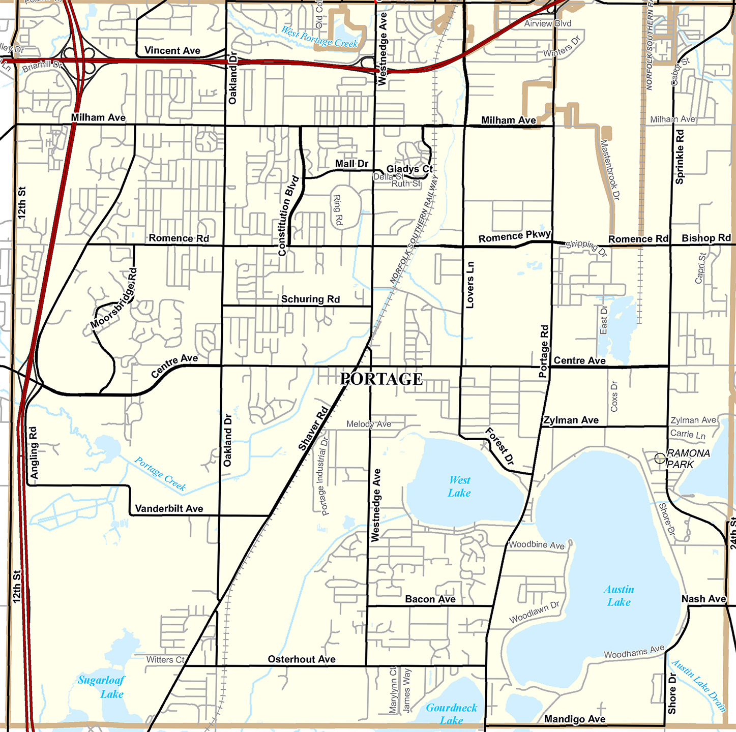 2009 Portage Township Michigan map
