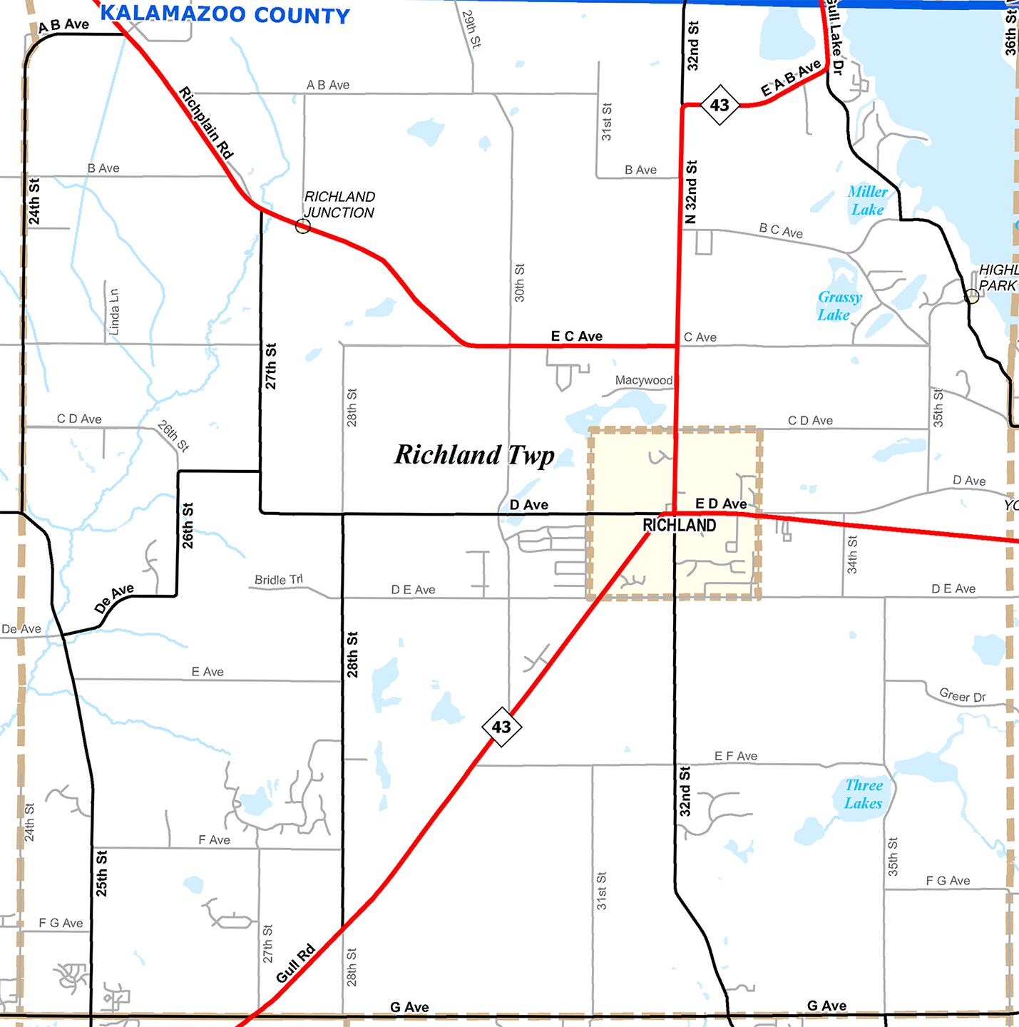 2009 Richland Township Michigan map
