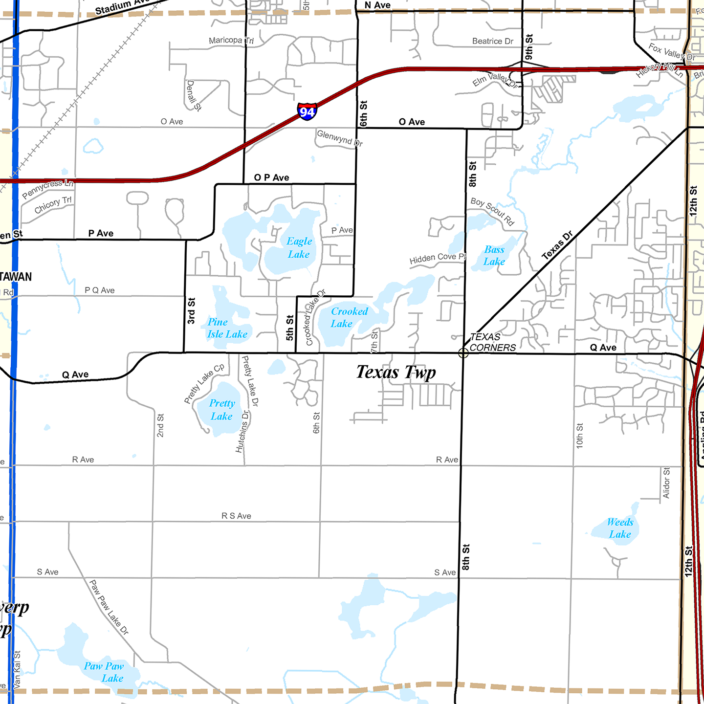 2009 Texas Township Michigan map