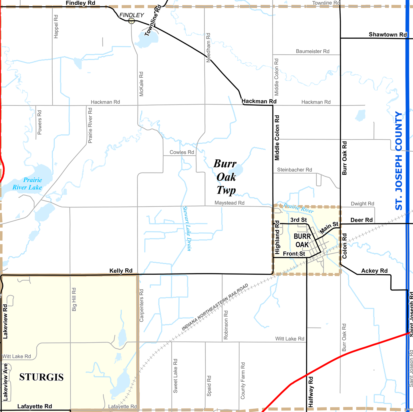 2009 Burr Oak Township Michigan map