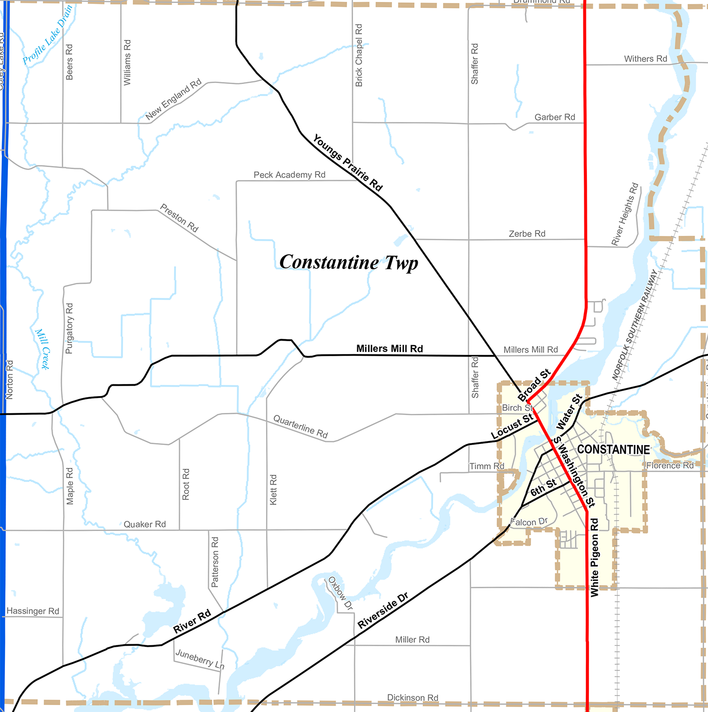 2009 Constantine Township Michigan map