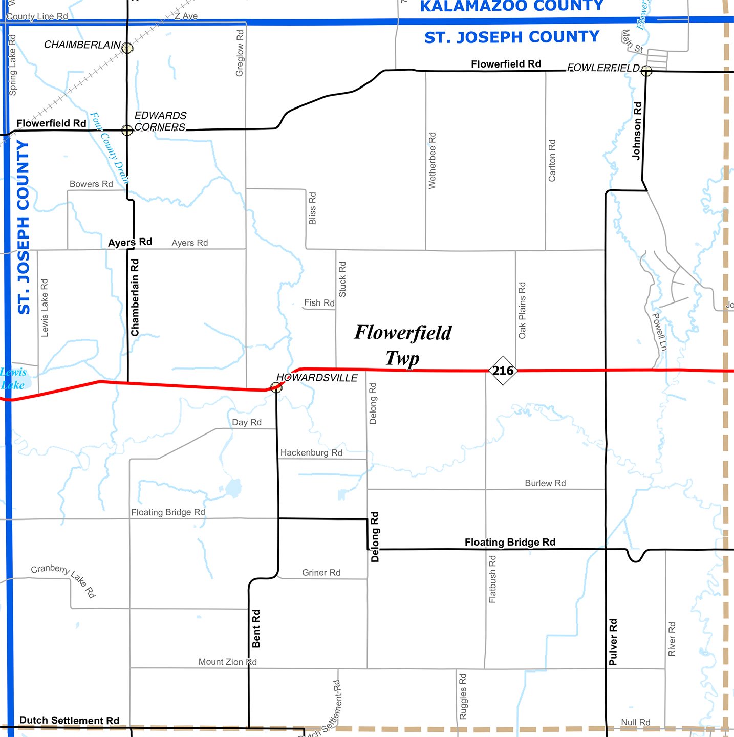 2009 Flowerfield Township Michigan map