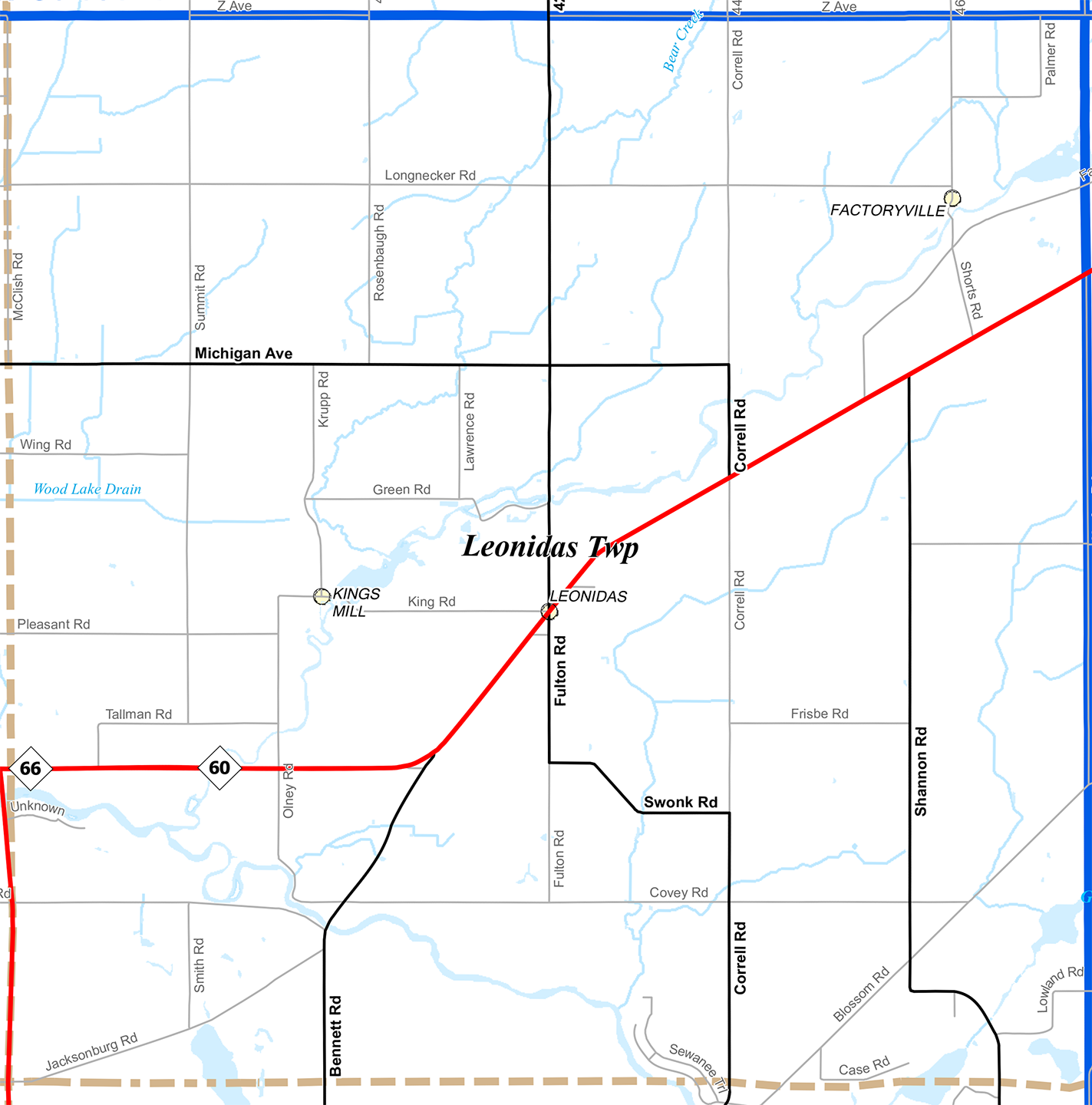 2009 Leonidas Township Michigan map
