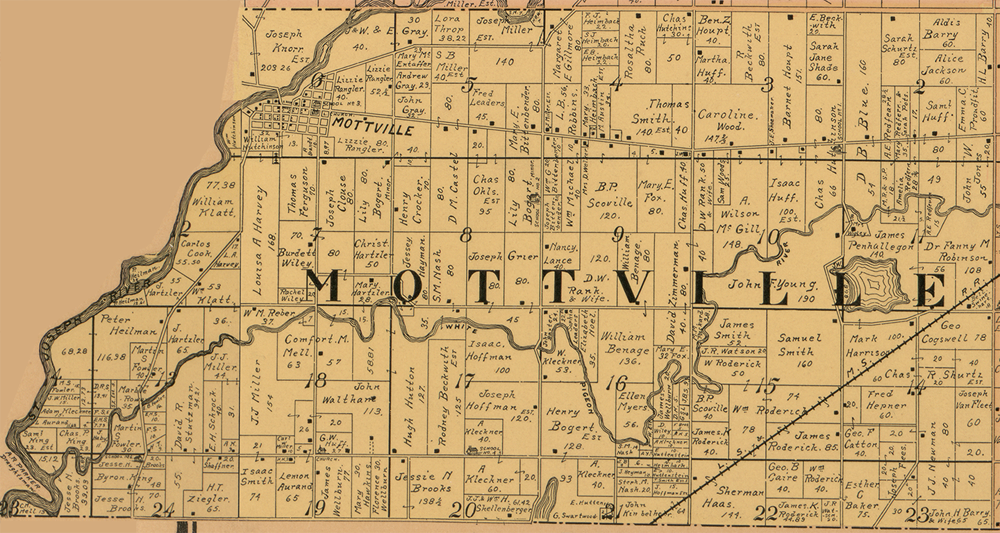1897 Mottville Township Michigan landownership map