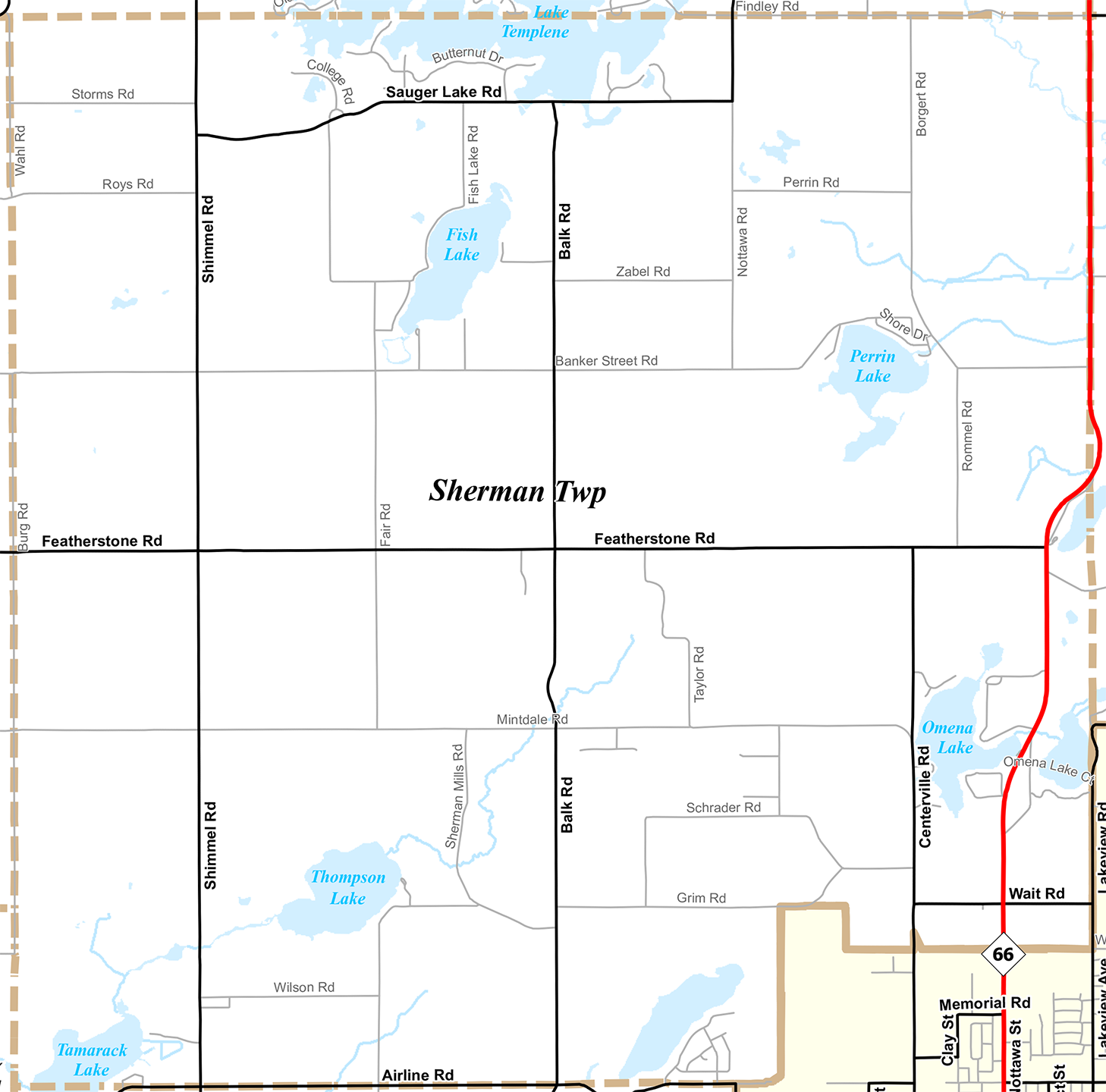 2009 Sherman Township Michigan map