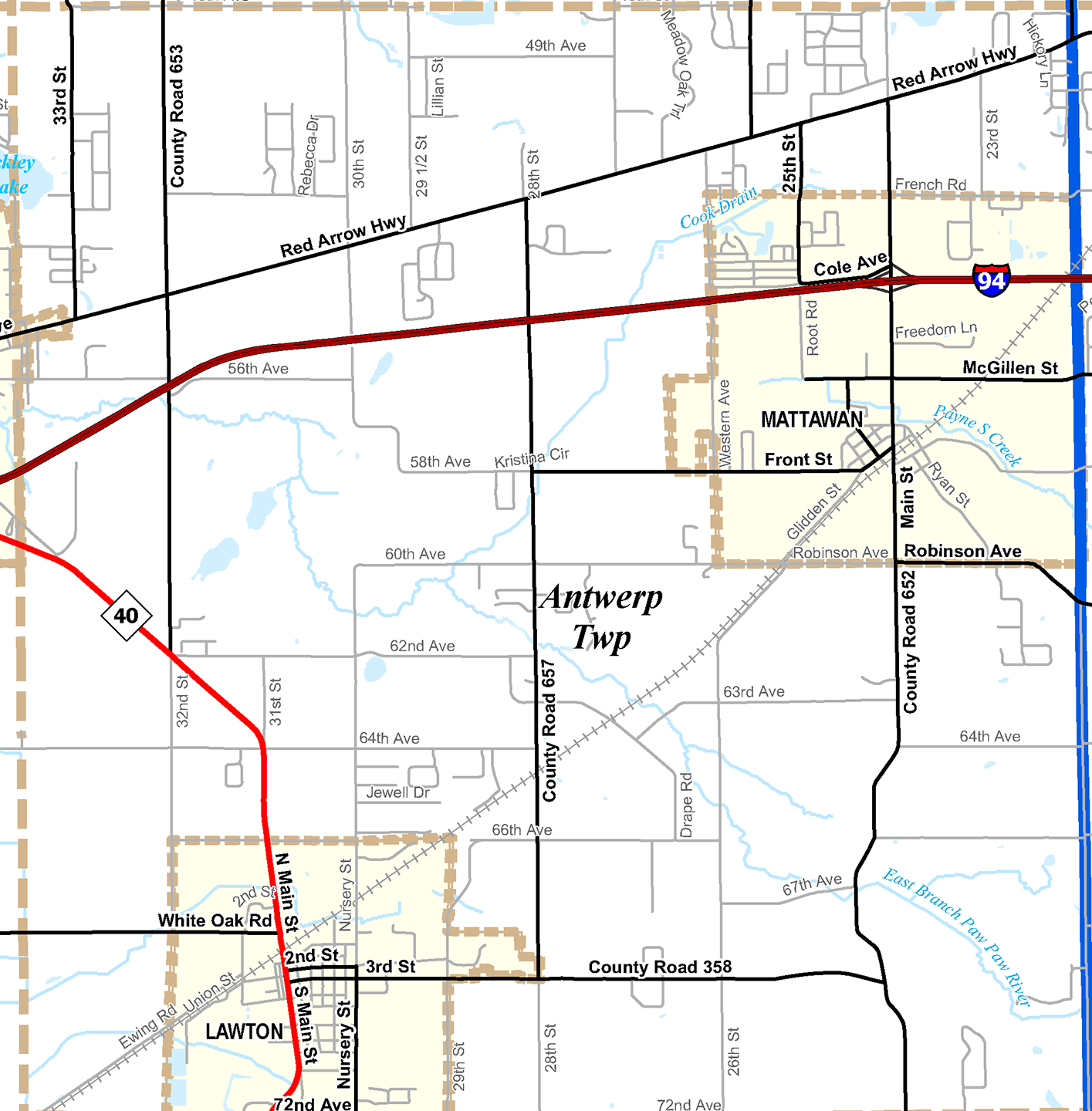 2009 Antwerp Township, Michigan map