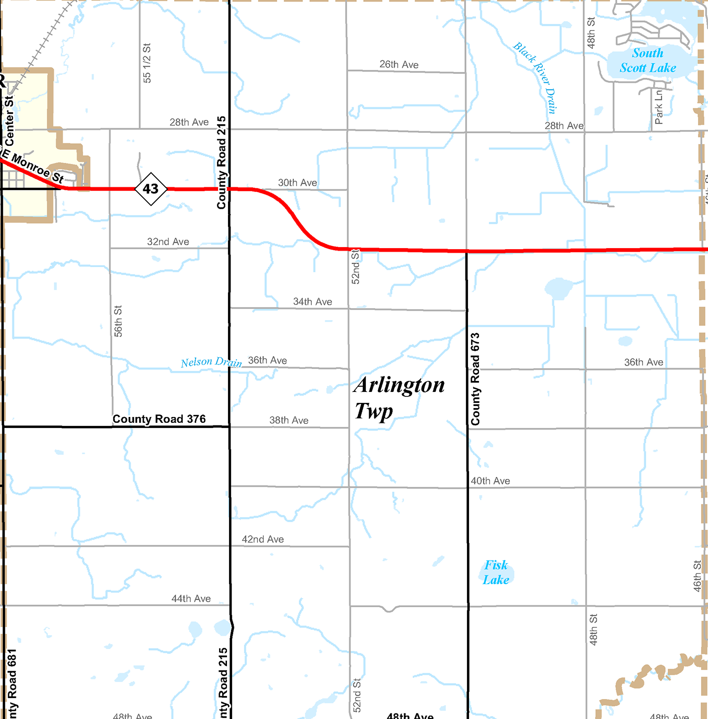 2009 Arlington Township, Michigan map